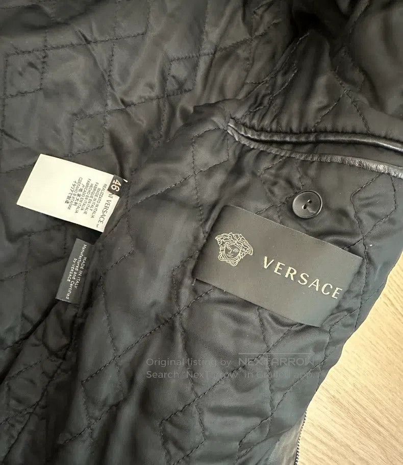 Versace Versace Genuine leather motorcycle short jacket jacket Size US S / EU 44-46 / 1 - 6 Thumbnail