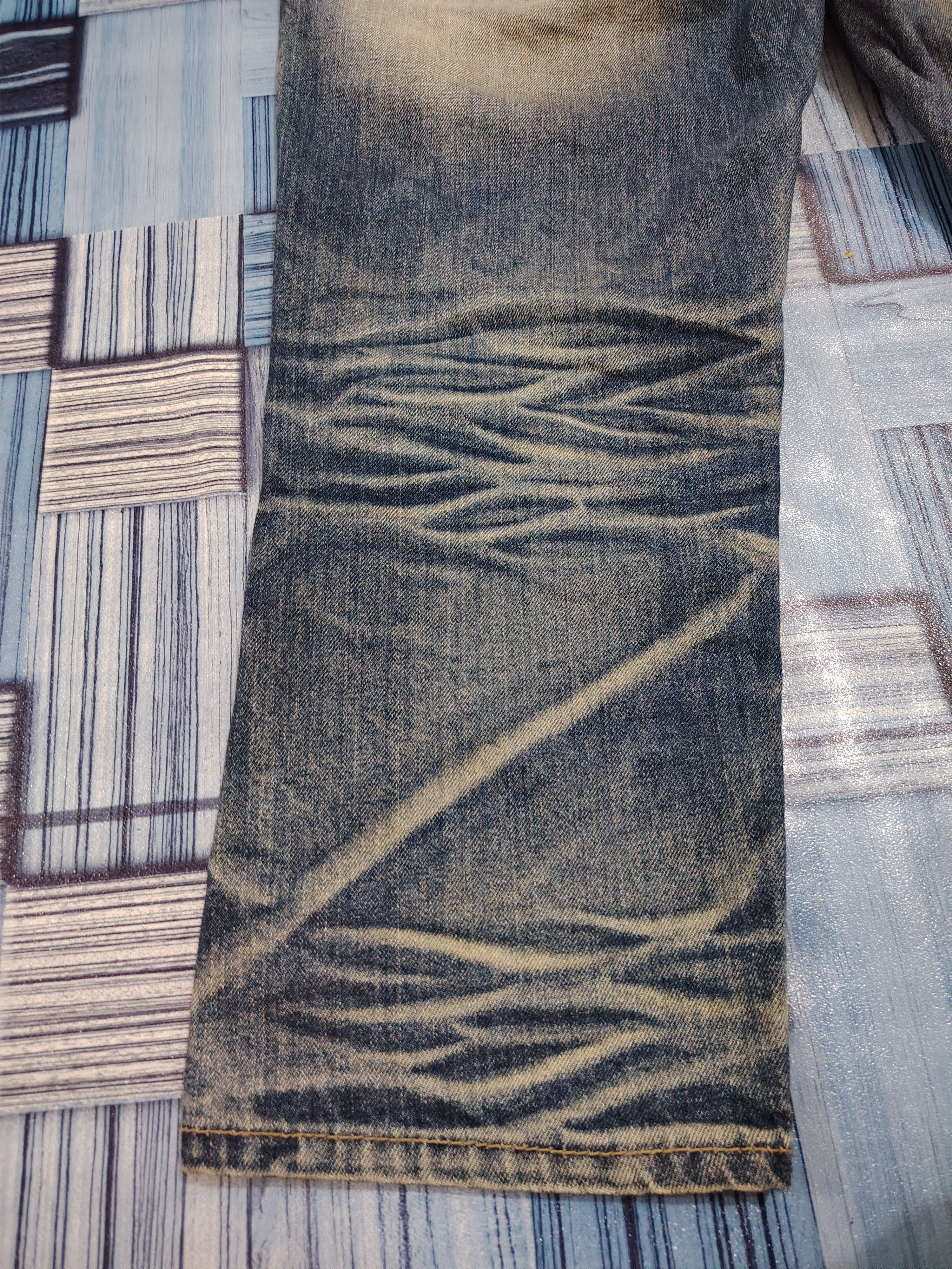 If Six Was Nine Rare!!! Lolita denim distressed flared short jeans Size 31" - 20 Thumbnail