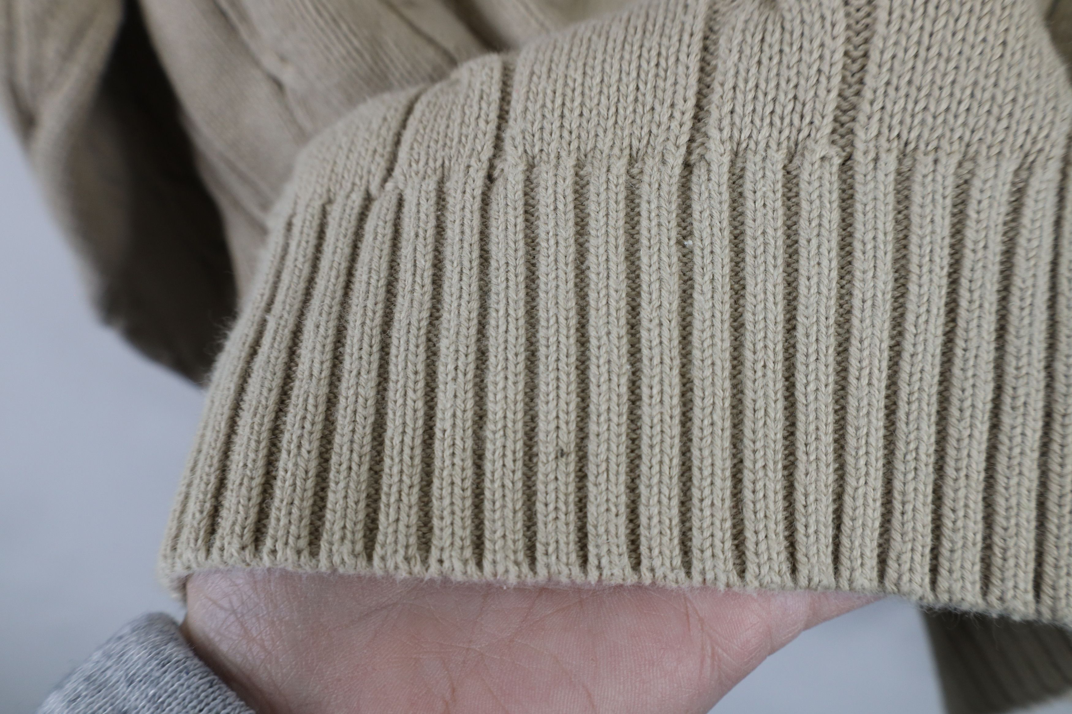 Tommy Hilfiger × Vintage Vintage 90s Tommy Hilfiger Cable Knit Crewneck Sweater Beige Size US XL / EU 56 / 4 - 9 Thumbnail