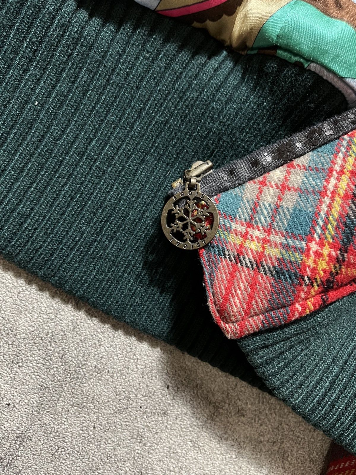 Japanese Brand ‼️SOLD‼️Egoist y2k Plaid Fur Jacket Size M / US 6-8 / IT 42-44 - 8 Thumbnail