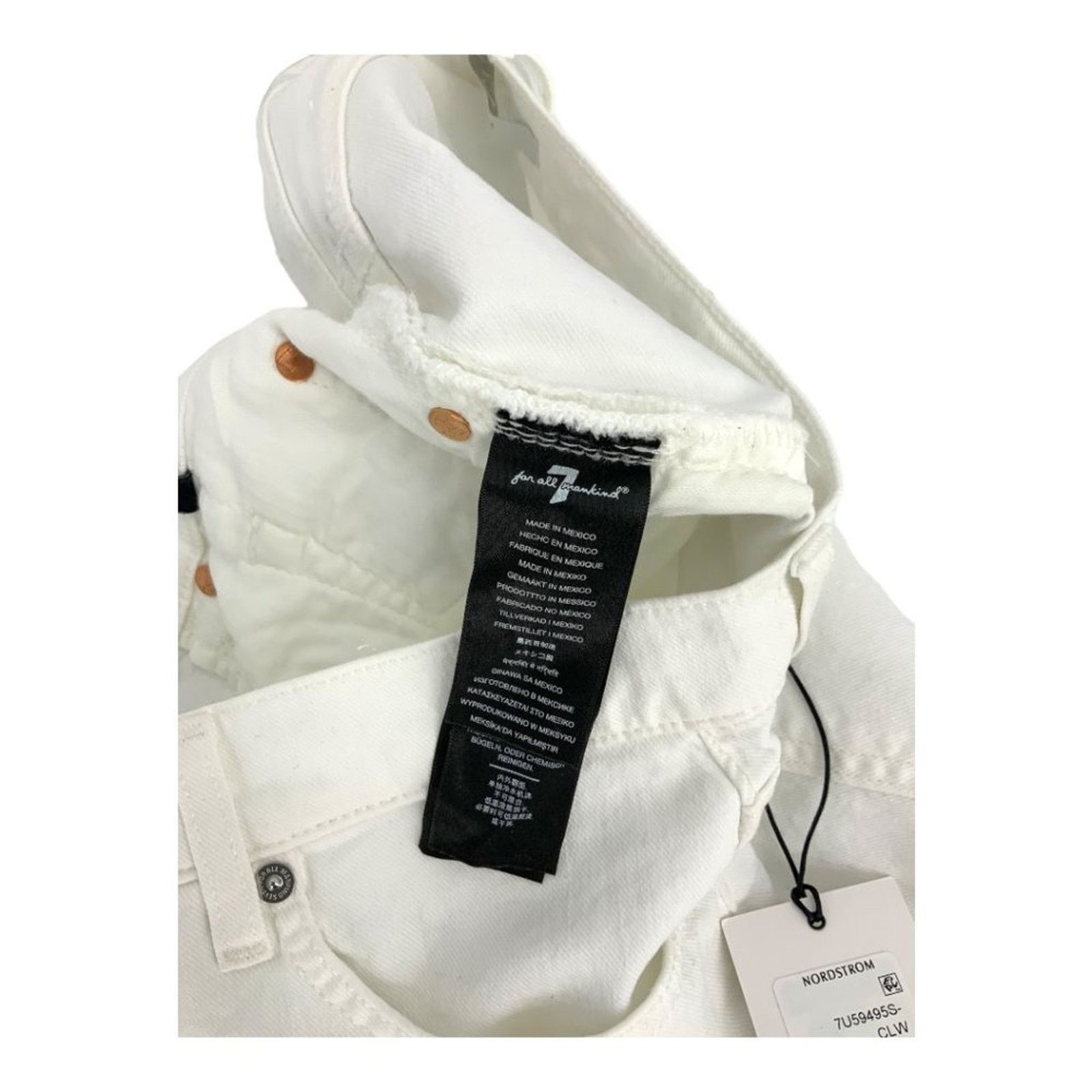 7 For All Mankind 7 For All Mankind Cutoff Denim Shorts White Size 31 NWT $139 Size 31" - 4 Thumbnail
