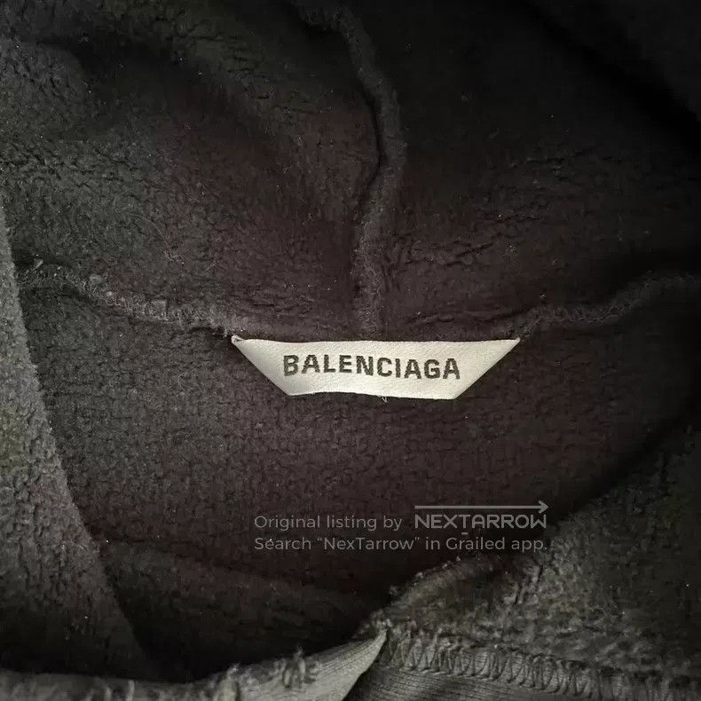 Balenciaga Balenciaga Castle Print Destroyed Hooded Sweatshirt Size US M / EU 48-50 / 2 - 3 Thumbnail