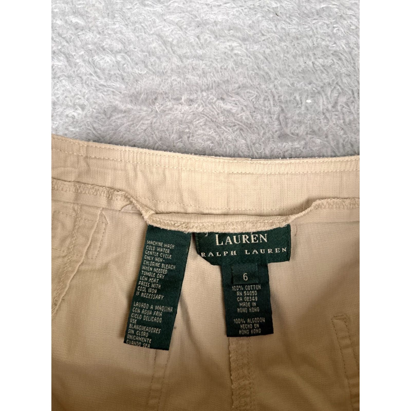 Ralph Lauren VINTAGE Lauren Ralph Lauren Shorts Womens 8 Cargo Beige Cotton 5-Pocket Regular Inseam 6.5" Adult Womens Size 30" / US 8 / IT 44 - 7 Thumbnail