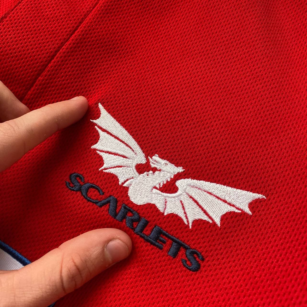 Vintage Kooga Llanelli Scarlets Home Rugby Shirt 2005-06 Size US XL / EU 56 / 4 - 6 Thumbnail