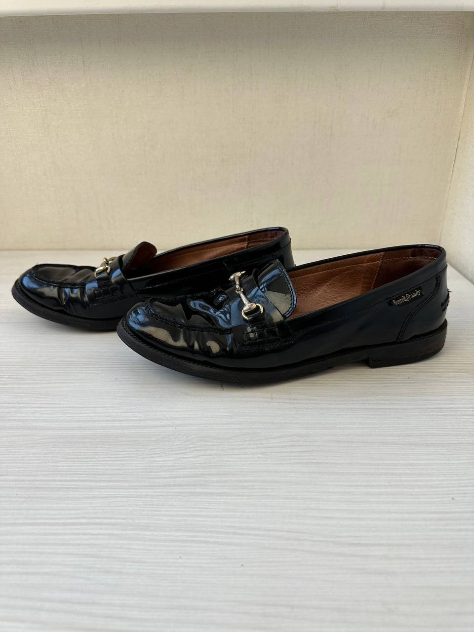 Leather × Russell & Bromley Russell & Bromley Patent Leather Loafers Horsebit Italy Size US 7 / EU 40 - 1 Thumbnail