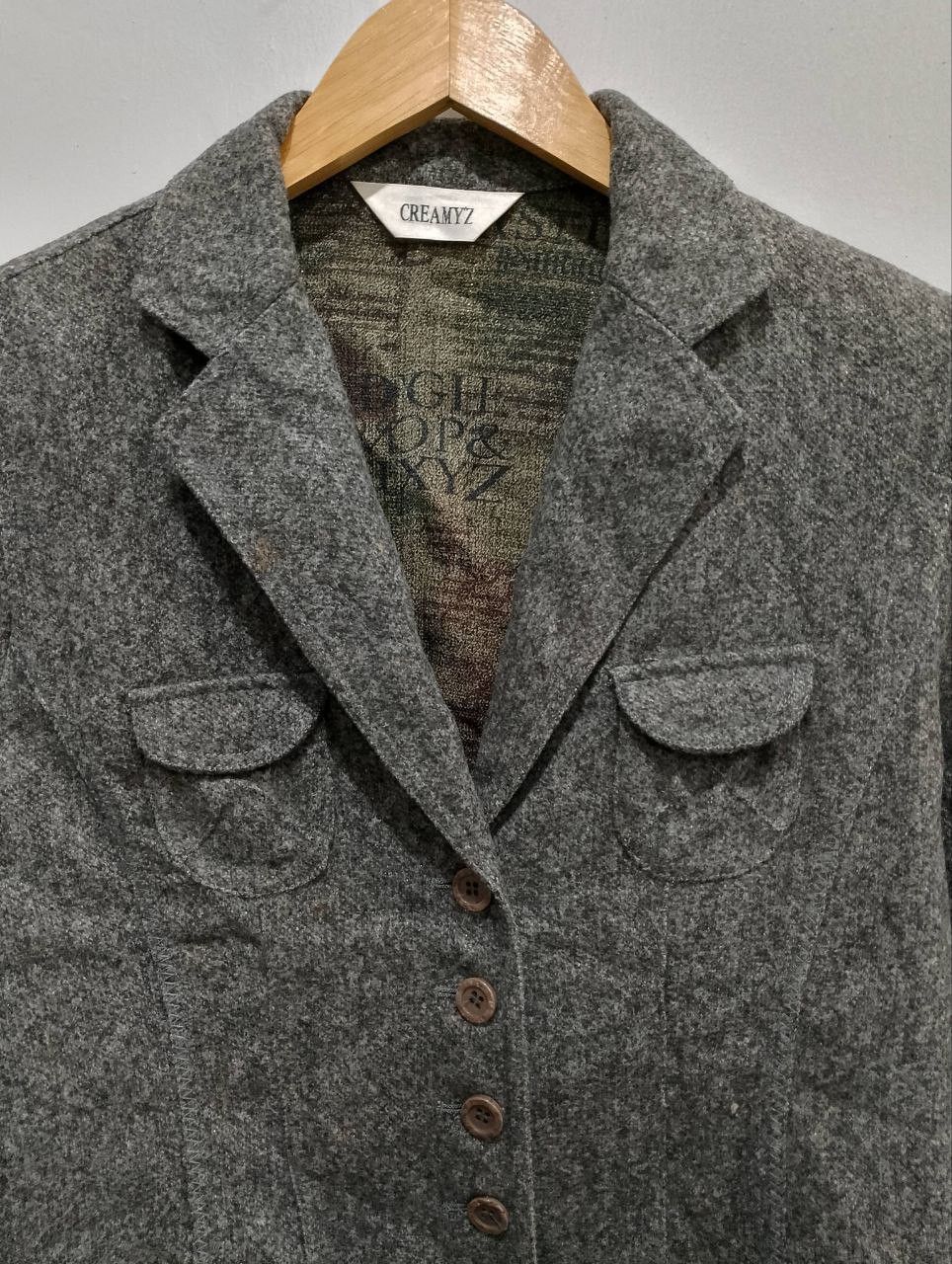 Japanese Brand CREAMYZ Japan Multicolour Herringbone Jacket Size L / US 10 / IT 46 - 6 Thumbnail