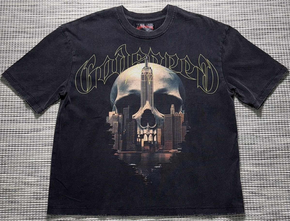 Skyline Black Wash Godspeed Tee
