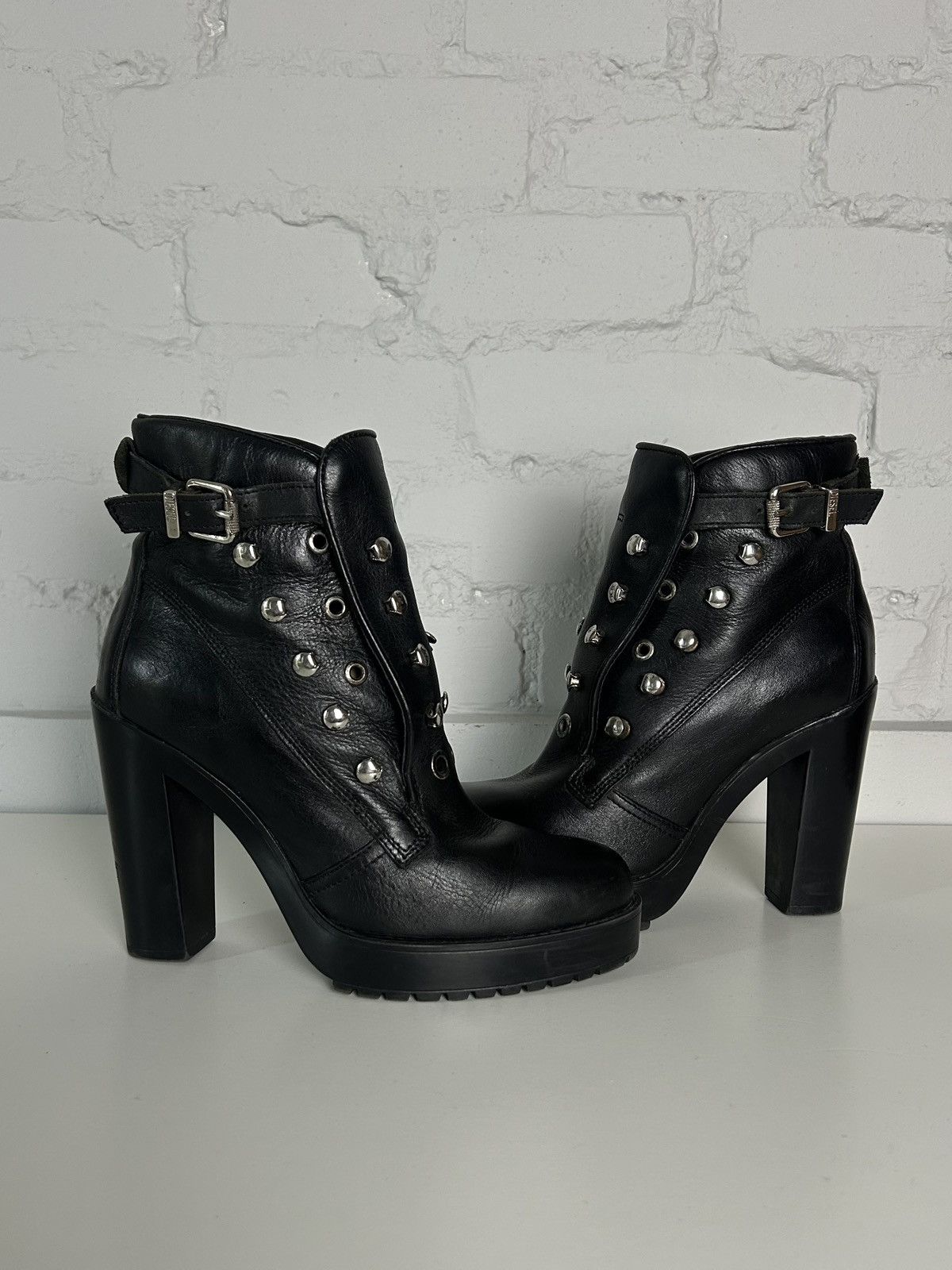 Diesel × Vintage Diesel leather ankle boots Size US 8 / IT 38 - 4 Thumbnail