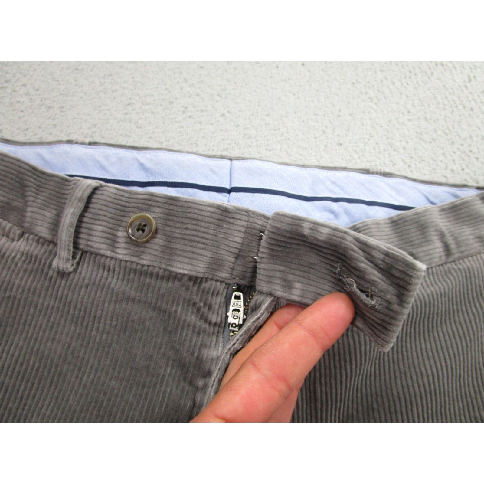 Polo Ralph Lauren Pants Mens 34x32 Gray Corduroy Stretch Classic Fit Chino Casual