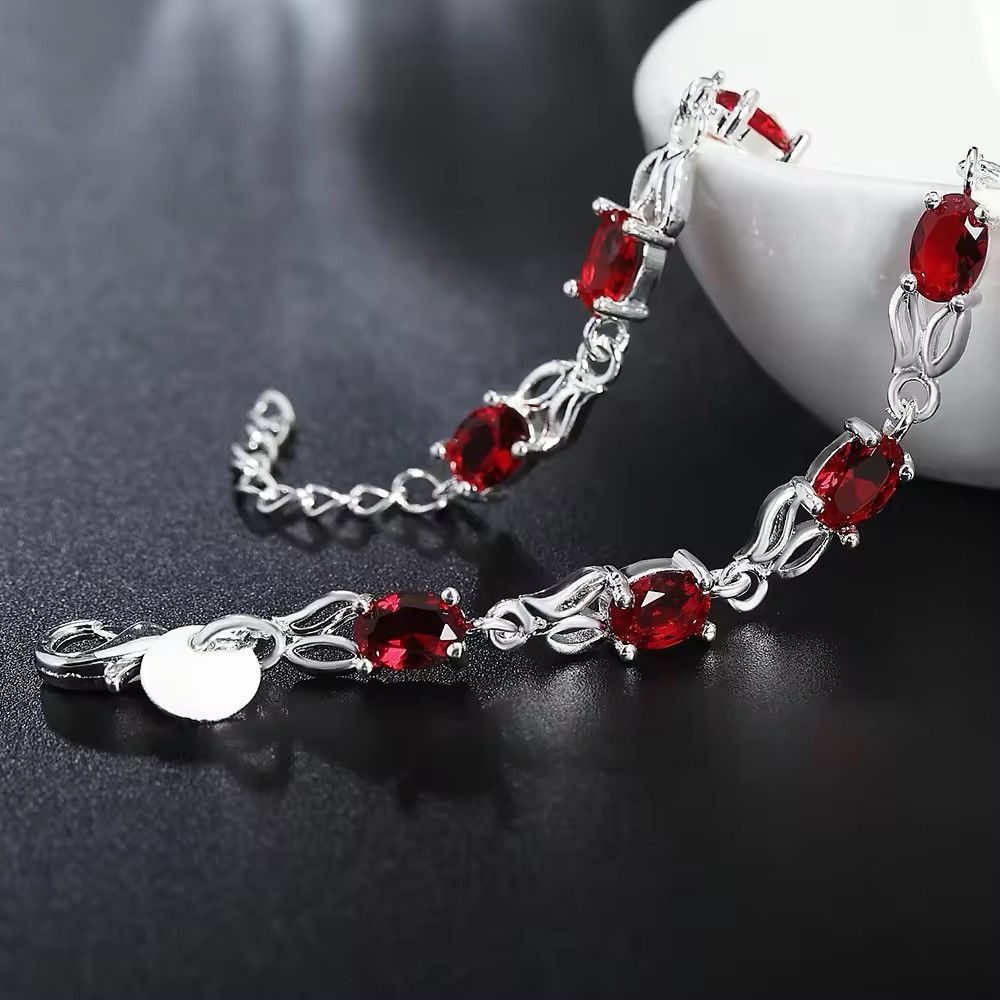 Jewelry Wild Red Crystal Chain Bracelets Size ONE SIZE - 4 Thumbnail