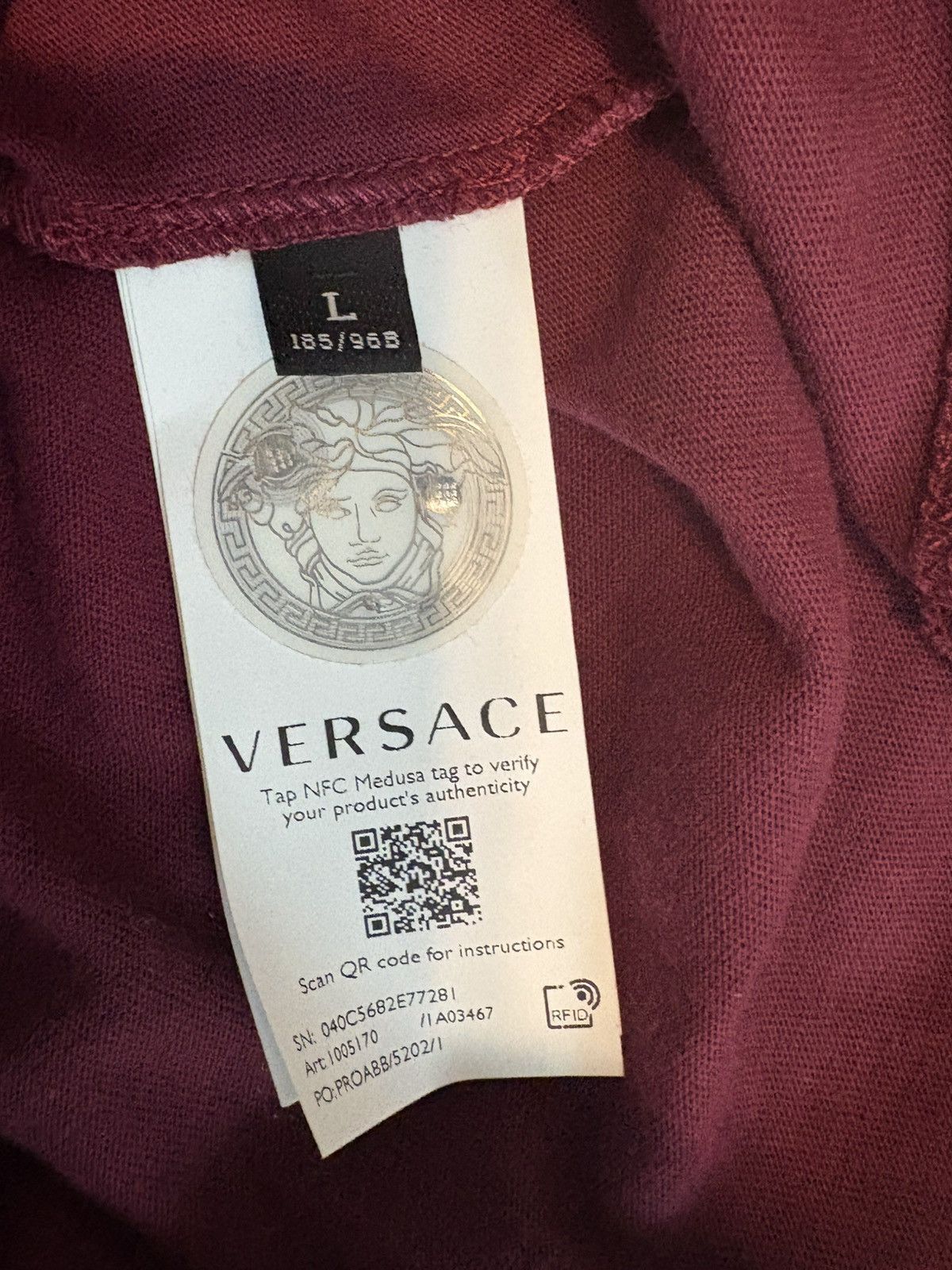 Versace Versace Milano University T Shirt Tee Sz Size US L / EU 52-54 / 3 - 7 Thumbnail