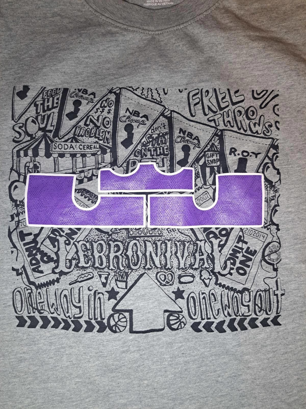 Nike Nike Lebron James T Shirt Mens Small Gray Big Logo Cotton Size US S / EU 44-46 / 1 - 3 Thumbnail