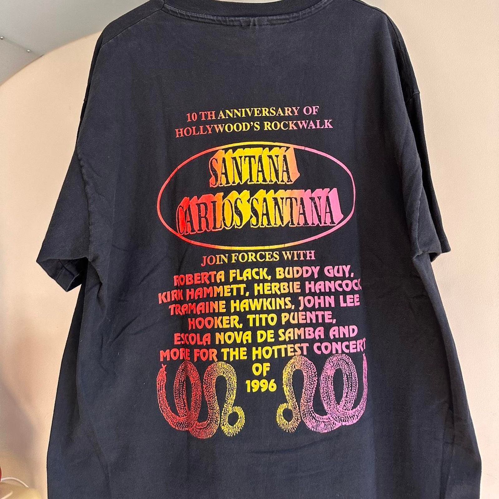 Band Tees × Vintage Vintage 1996 Carlos Santana Band Shirt Size US XL / EU 56 / 4 - 6 Thumbnail