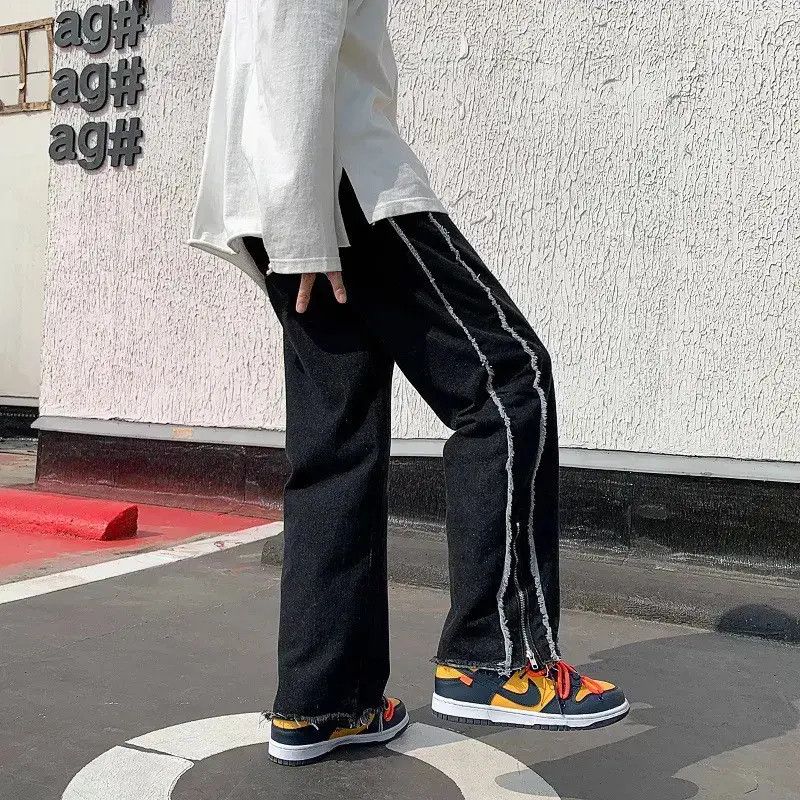 Japanese Brand Retro straight leg wide leg jeans Size US 32 / EU 48 - 4 Thumbnail