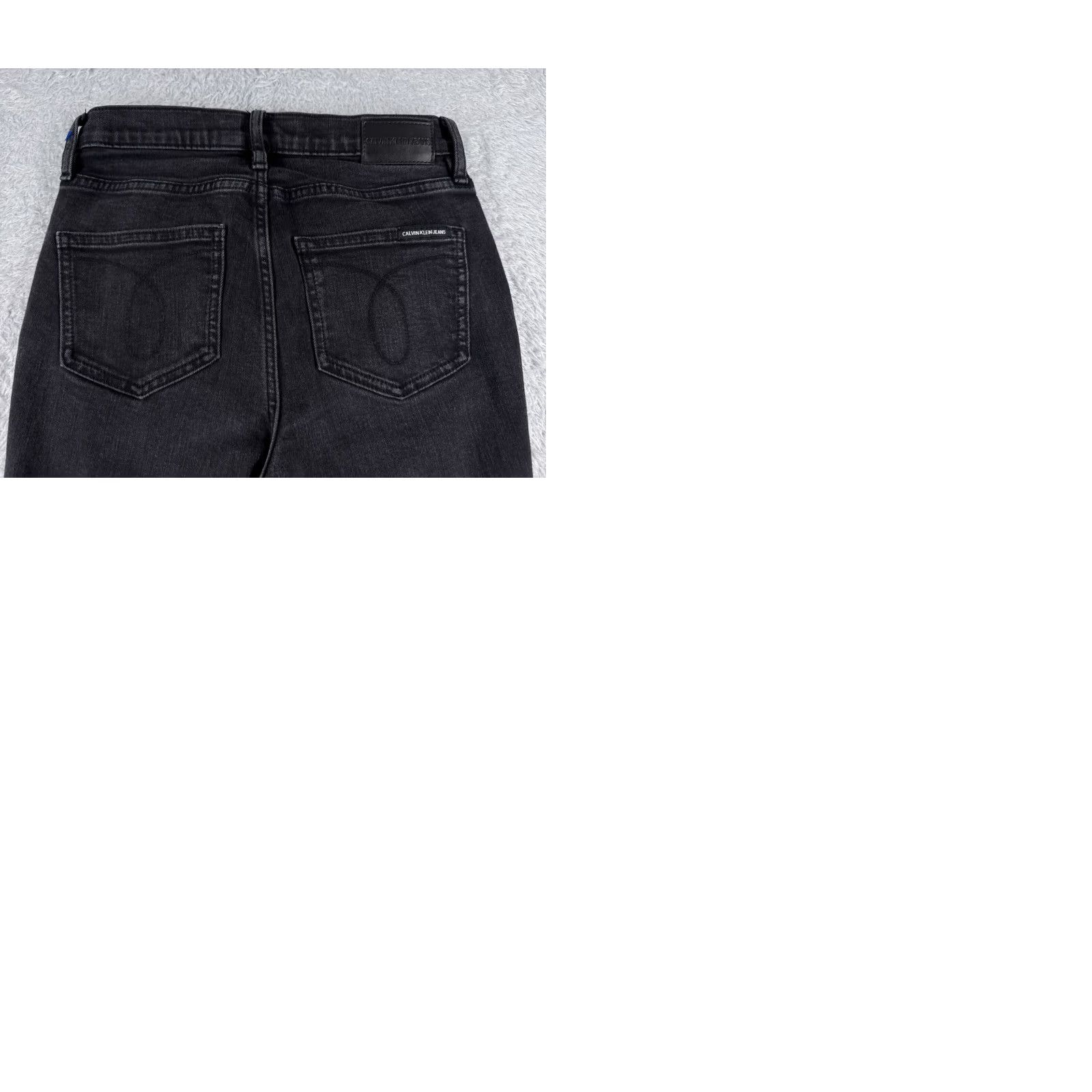Calvin Klein Calvin Klein Jeans Women Black Denim Straight Mid Rise 2 26x23 Stretch Pockets 5-Pocket Design Denim Cotton Blend Regular 26 in Waist Inseam 23 in Size 26" / US 2 / IT 38 - 10 Thumbnail
