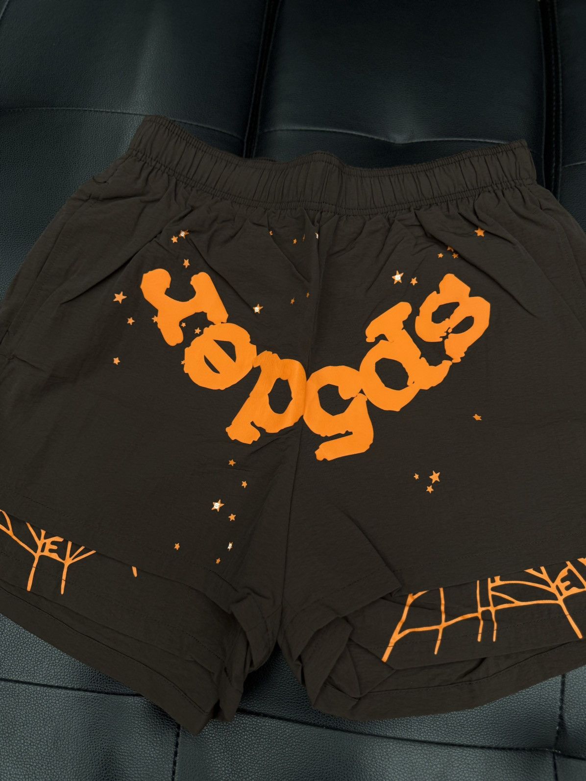 Sp5der Sp5der Double Layer WEB Shorts Size S (NEW) Brown Size US 29 - 3 Thumbnail