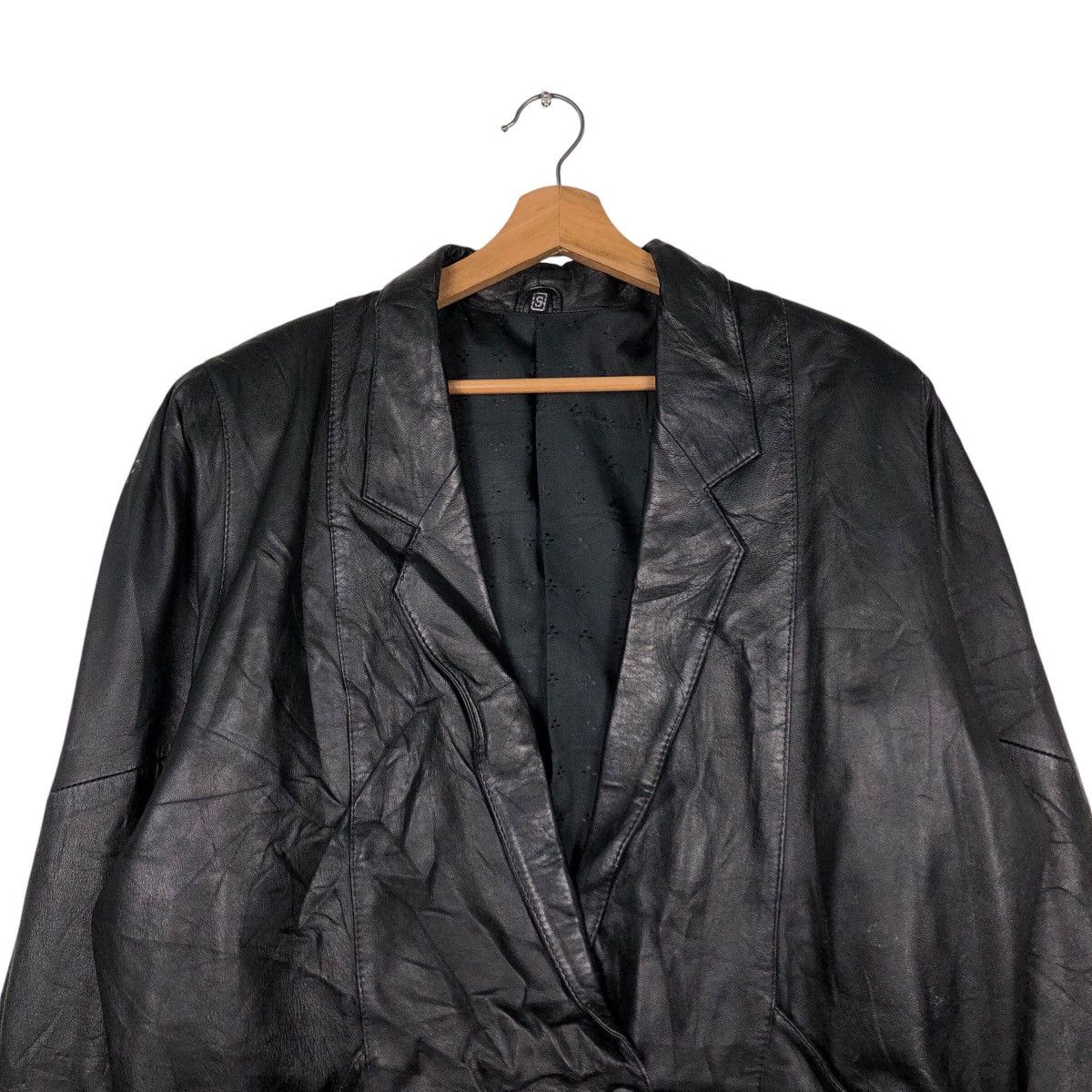 Japanese Brand × Vintage 📌Vintage Unknown Brand Biker Leather Jacket Issey Miyake Size US S / EU 44-46 / 1 - 4 Thumbnail