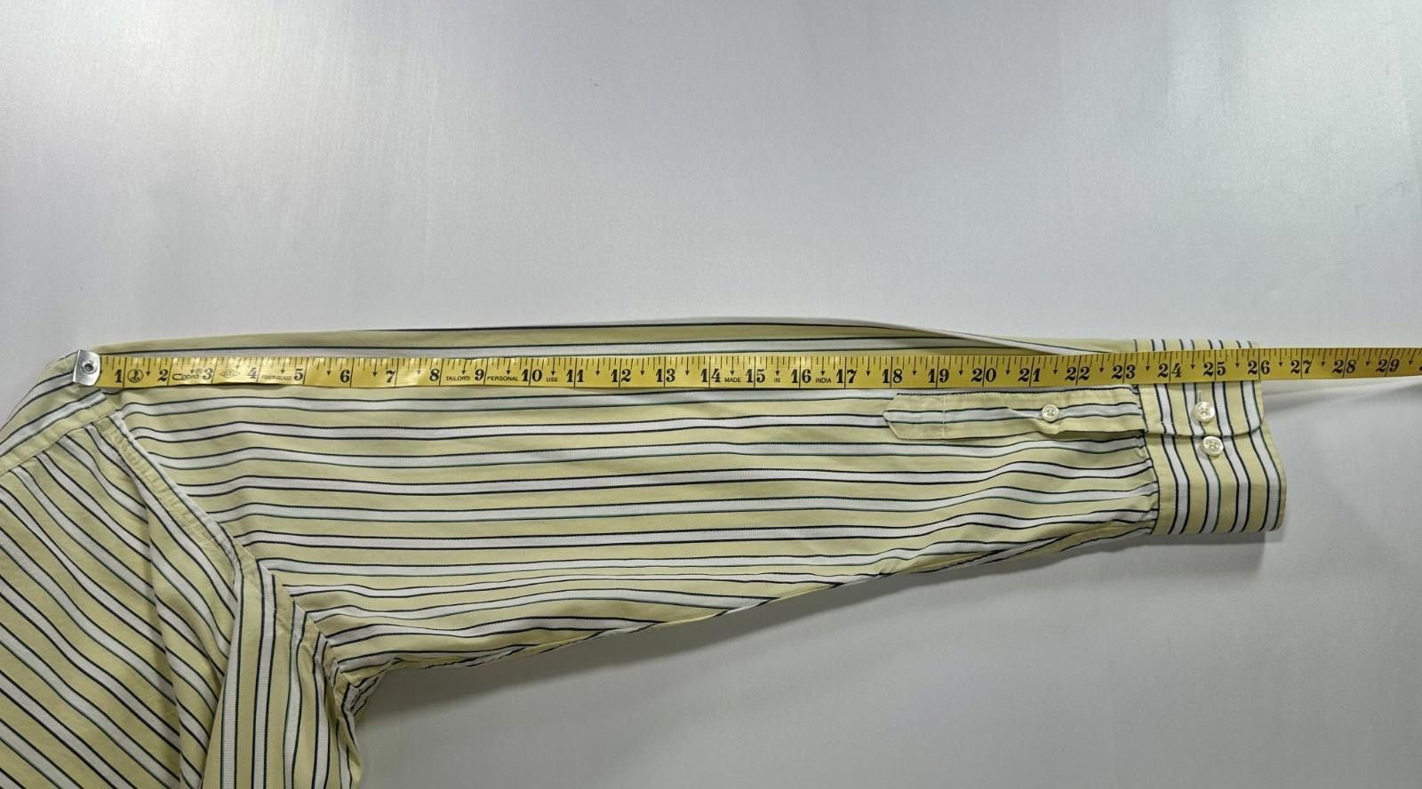 American Eagle Outfitters American Eagle Vintage Fit Cotton Button Up Yellow Mens XL Size US XL / EU 56 / 4 - 6 Thumbnail