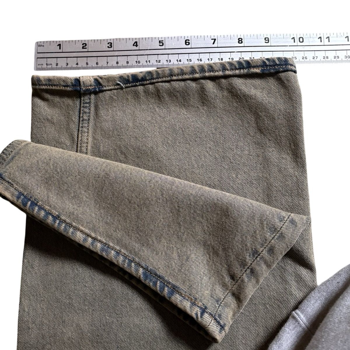 Other W&G Loose Fit Mud Wash Paisley Boro Denim Jeans Slime 32x28 Size US 32 / EU 48 - 8 Thumbnail