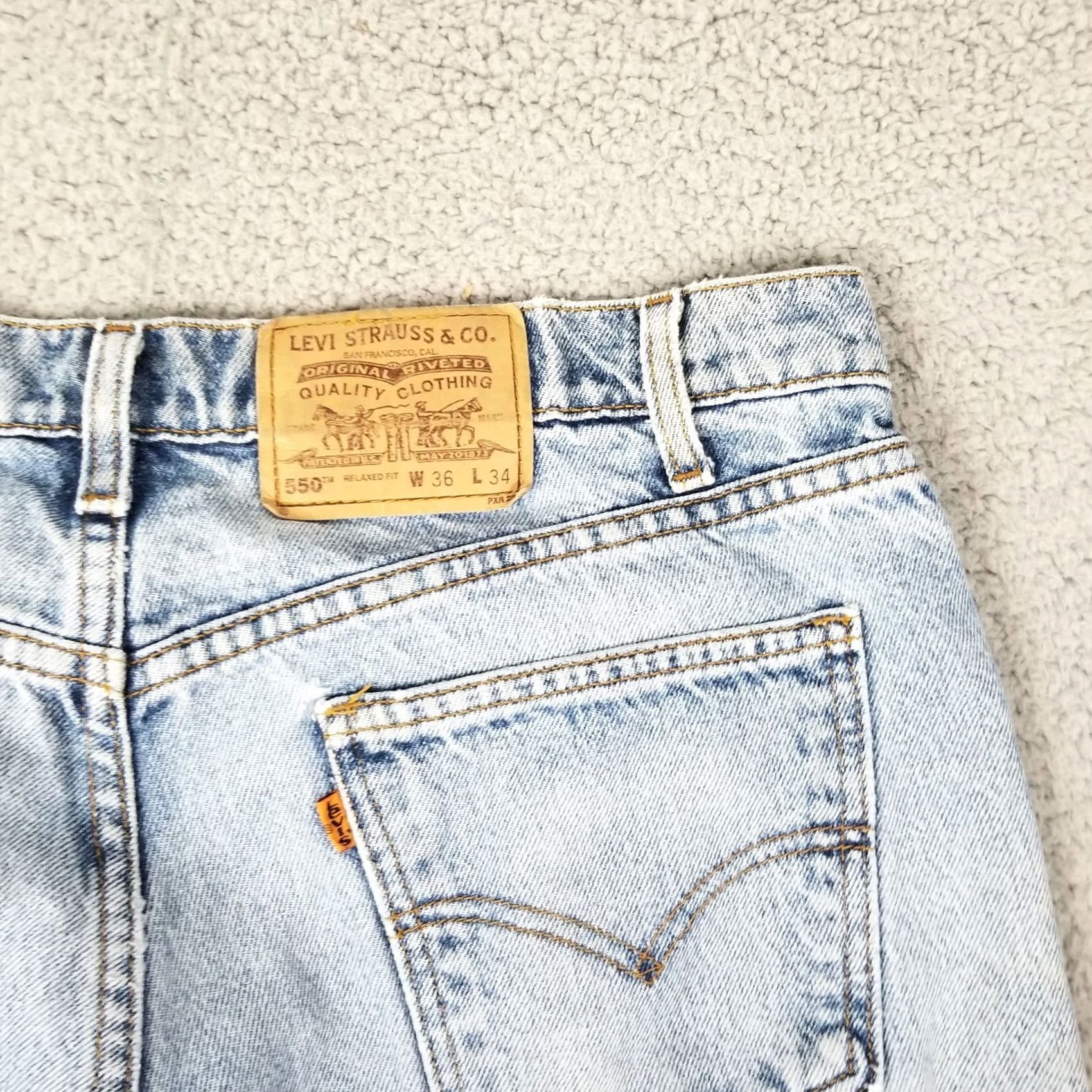 Levi's VINTAGE Levi's 550 Jeans Men 36x34 Tapered Relaxed Blue Denim 5-Pocket 90s Grunge Mens Size US 36 / EU 52 - 3 Thumbnail