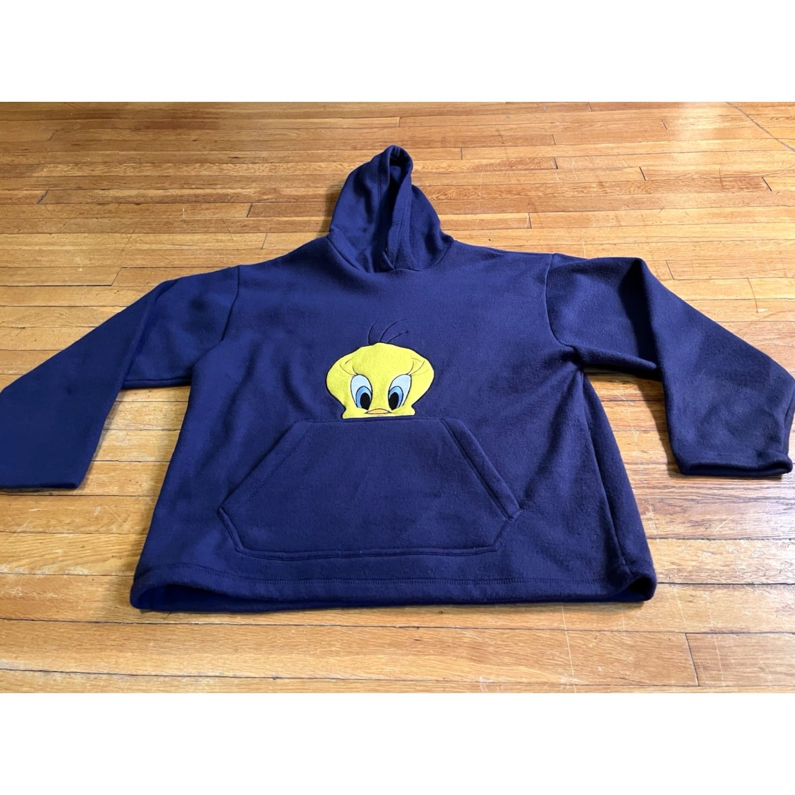 Vintage VINTAGE Tweety Bird Hoodie Looney Tunes L Blue 1998 Unisex Adults Pullover Graphic Print Hooded Embroidered Baggy Oversized 90s Size US L / EU 52-54 / 3 - 2 Thumbnail