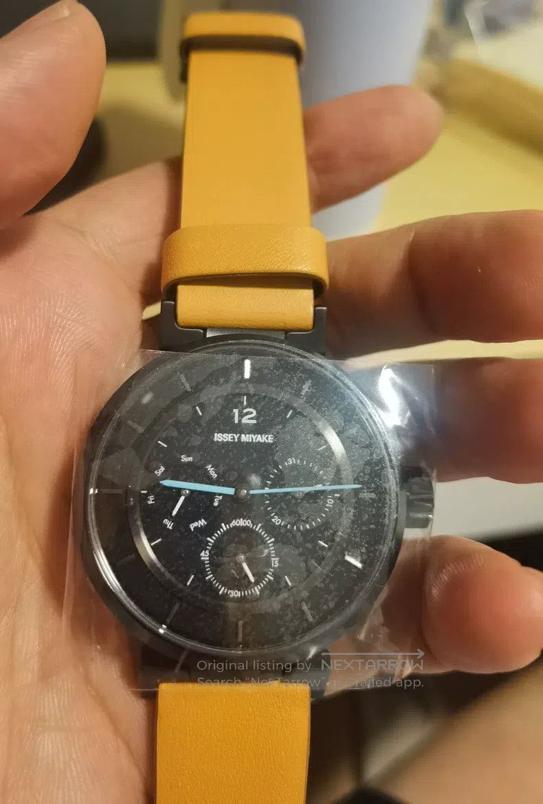 Issey Miyake Issey Miyake Watch with Black Dial and Orange Leather Stra Size ONE SIZE - 2 Thumbnail