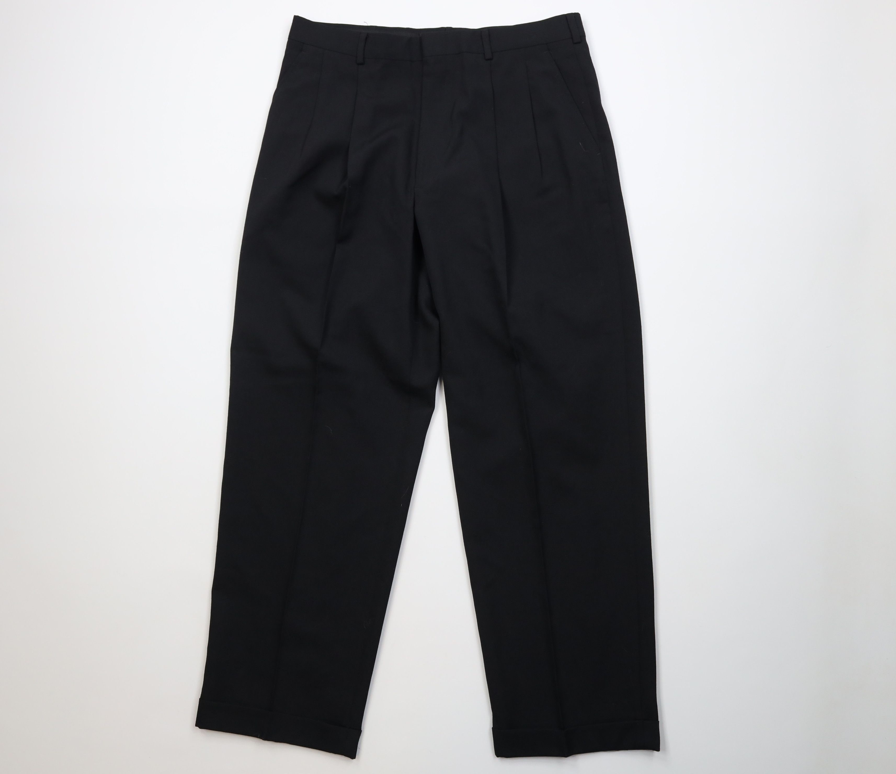 Vintage Vintage 90s Streetwear Wool Blend Knit Wide Leg Chino Pants Size US 34 / EU 50 - 1 Thumbnail