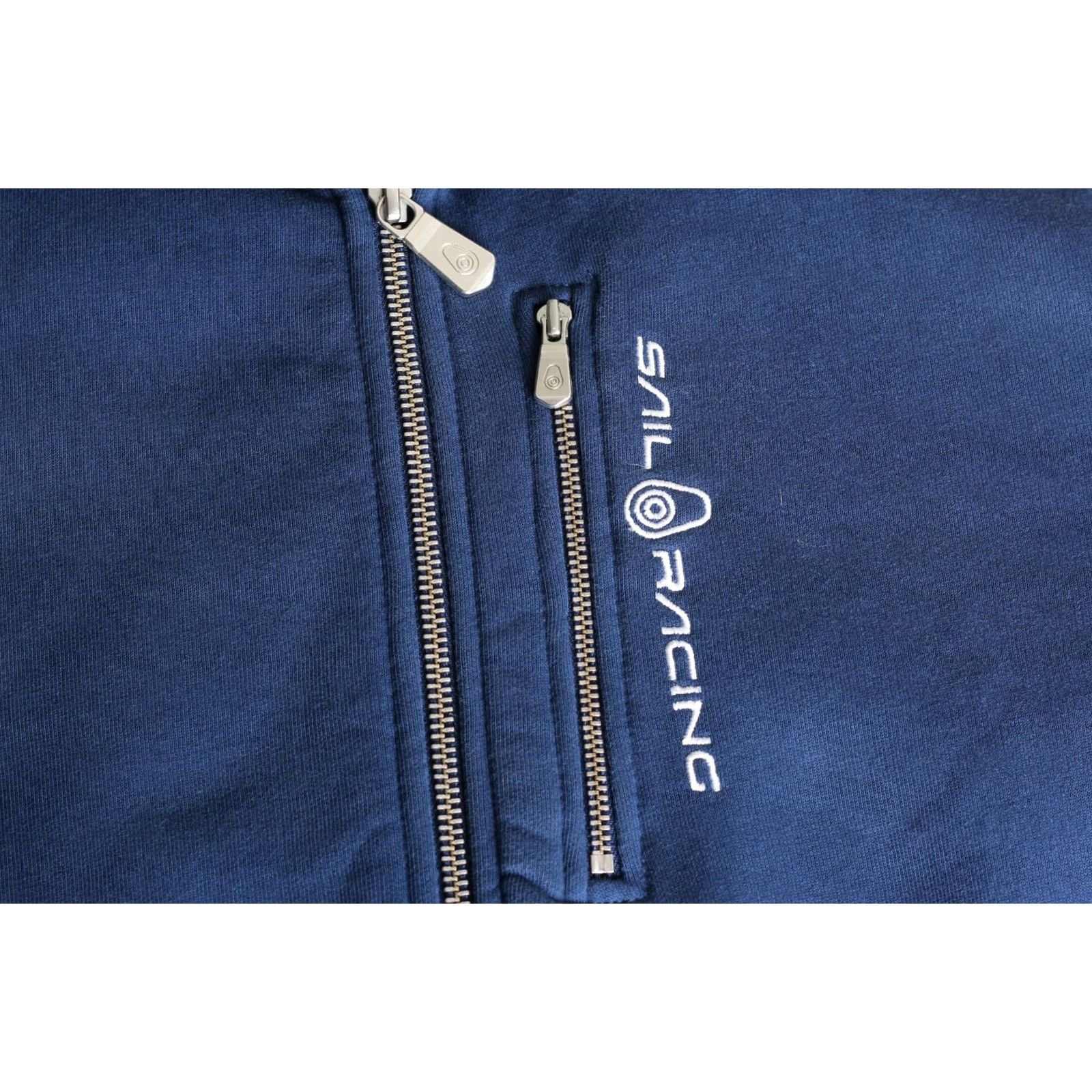 Vintage Sail Racing Zip Hoodie Sweatshirt Men S Blue Logo Full Zip Pockets All Seasons Regular Size S Mens Size US S / EU 44-46 / 1 - 4 Thumbnail