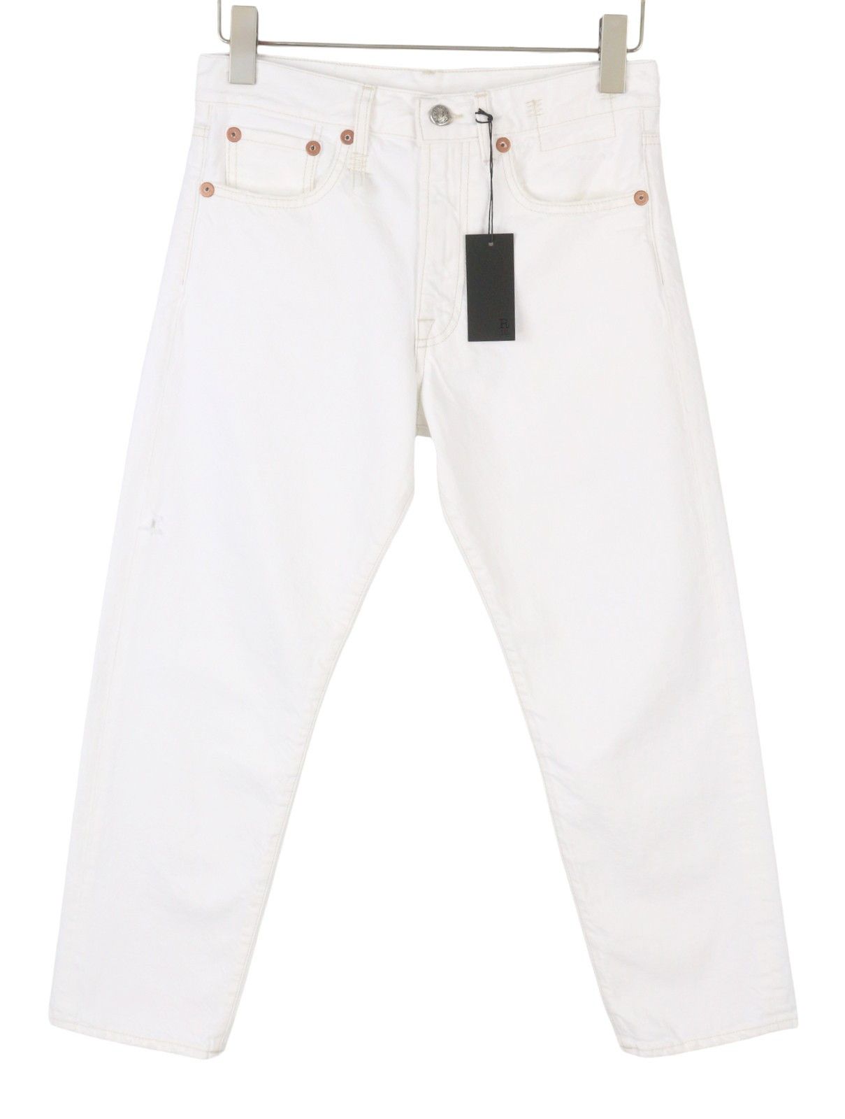 R13 BOYFRIEND 23 Aerin White Cropped Denim Jeans 89848 Size 23" - 2 Thumbnail