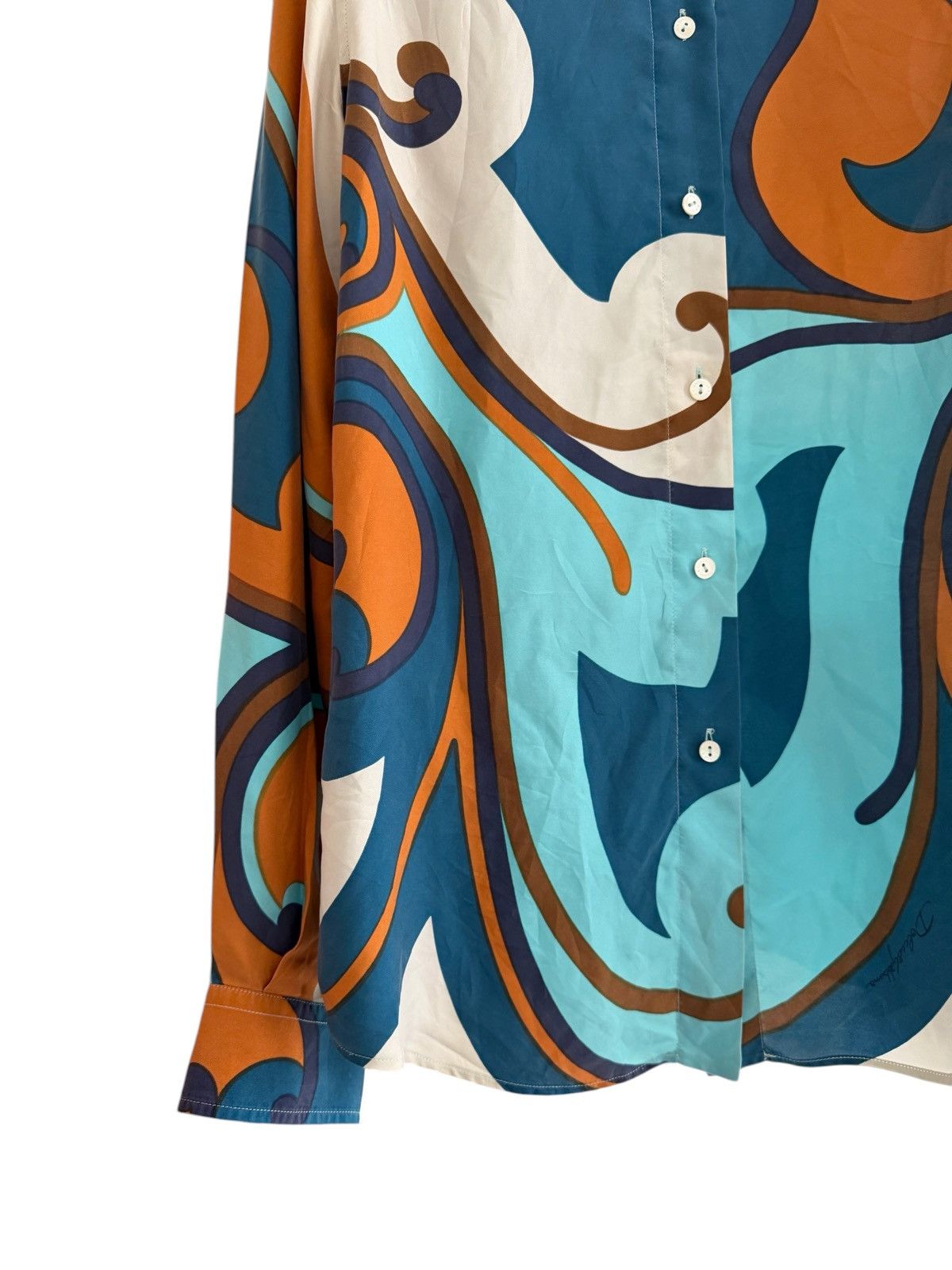 Dolce & Gabbana Dolce Gabbana Abstract Silk Shirt Size L / US 10 / IT 46 - 5 Thumbnail