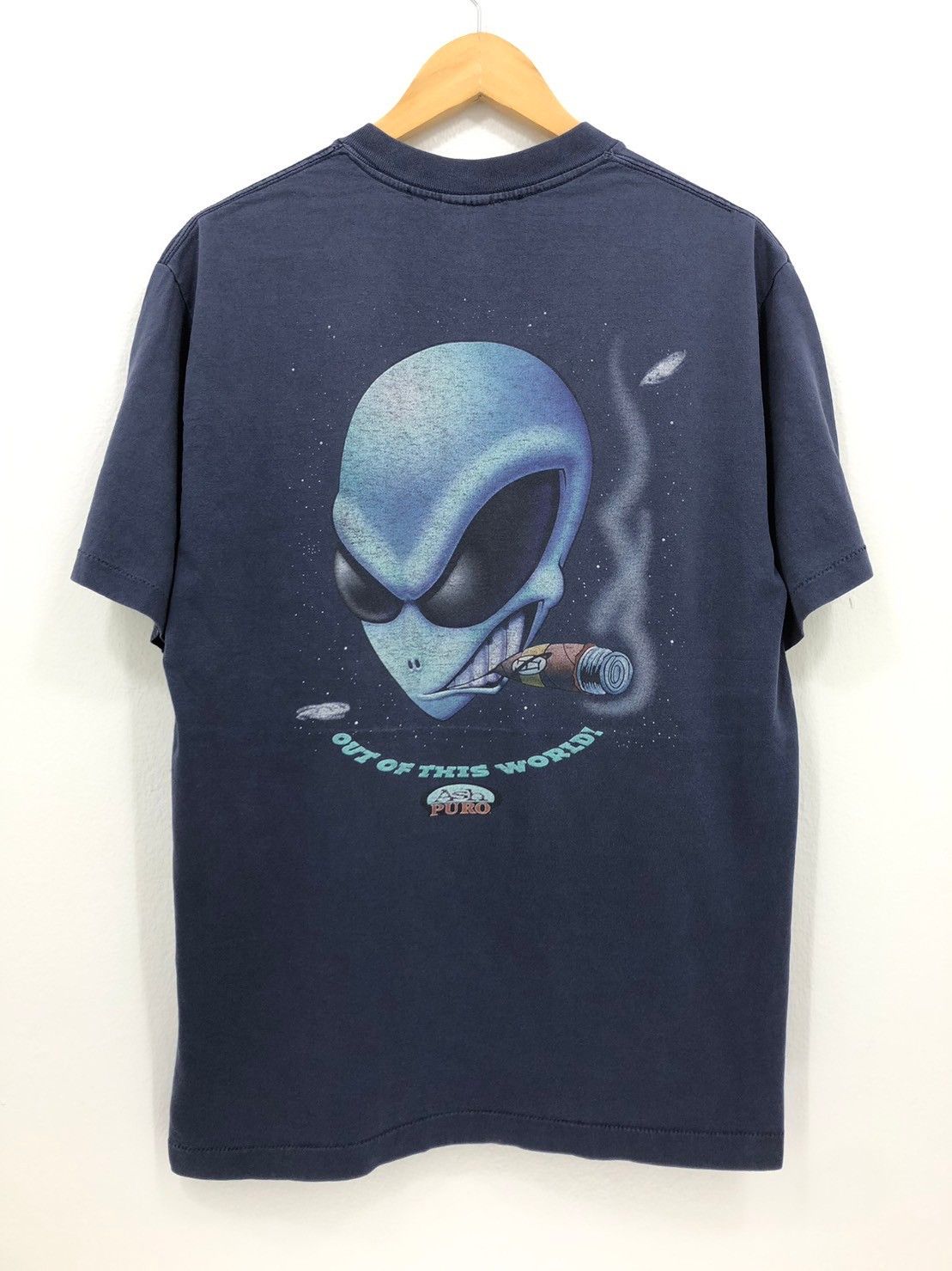 Vintage Vintage 1990's Alien Out of This World shirt ASH PURO wts01 Size US L / EU 52-54 / 3 - 3 Thumbnail
