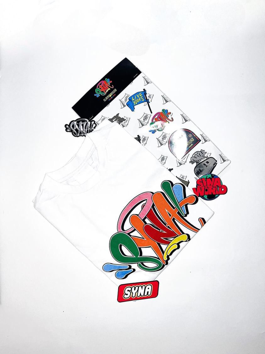 image of Syna World X Glastonbury Tee in White, Men's (Size Small)