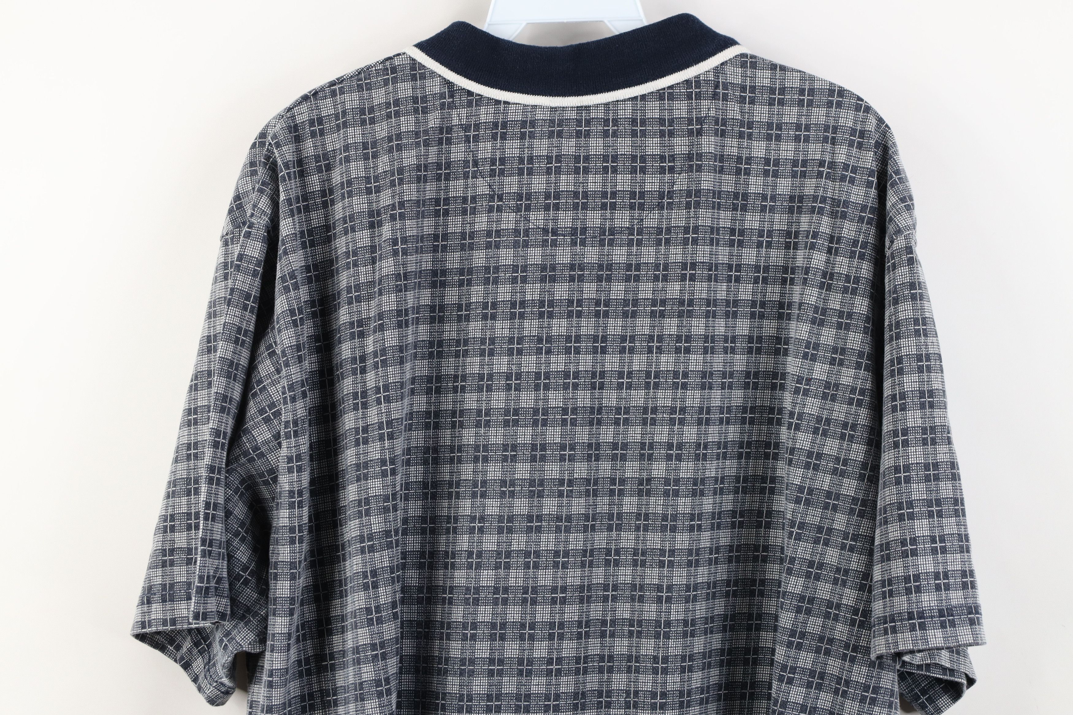 Vintage Vintage 90s Streetwear Fit Collared Golf Polo Shirt Plaid Size US XXL / EU 58 / 5 - 11 Thumbnail