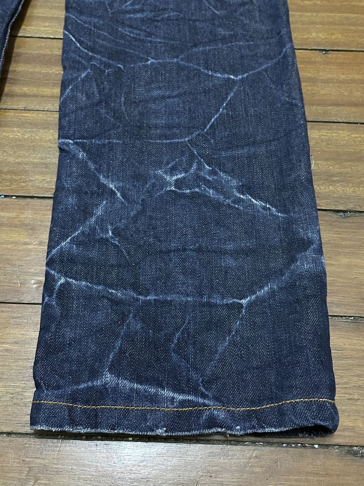14th Addiction × Japanese Brand Rare Vintage Japanese Brand Sukajan Double Waist Jeans 1990s Size US 27 - 8 Thumbnail