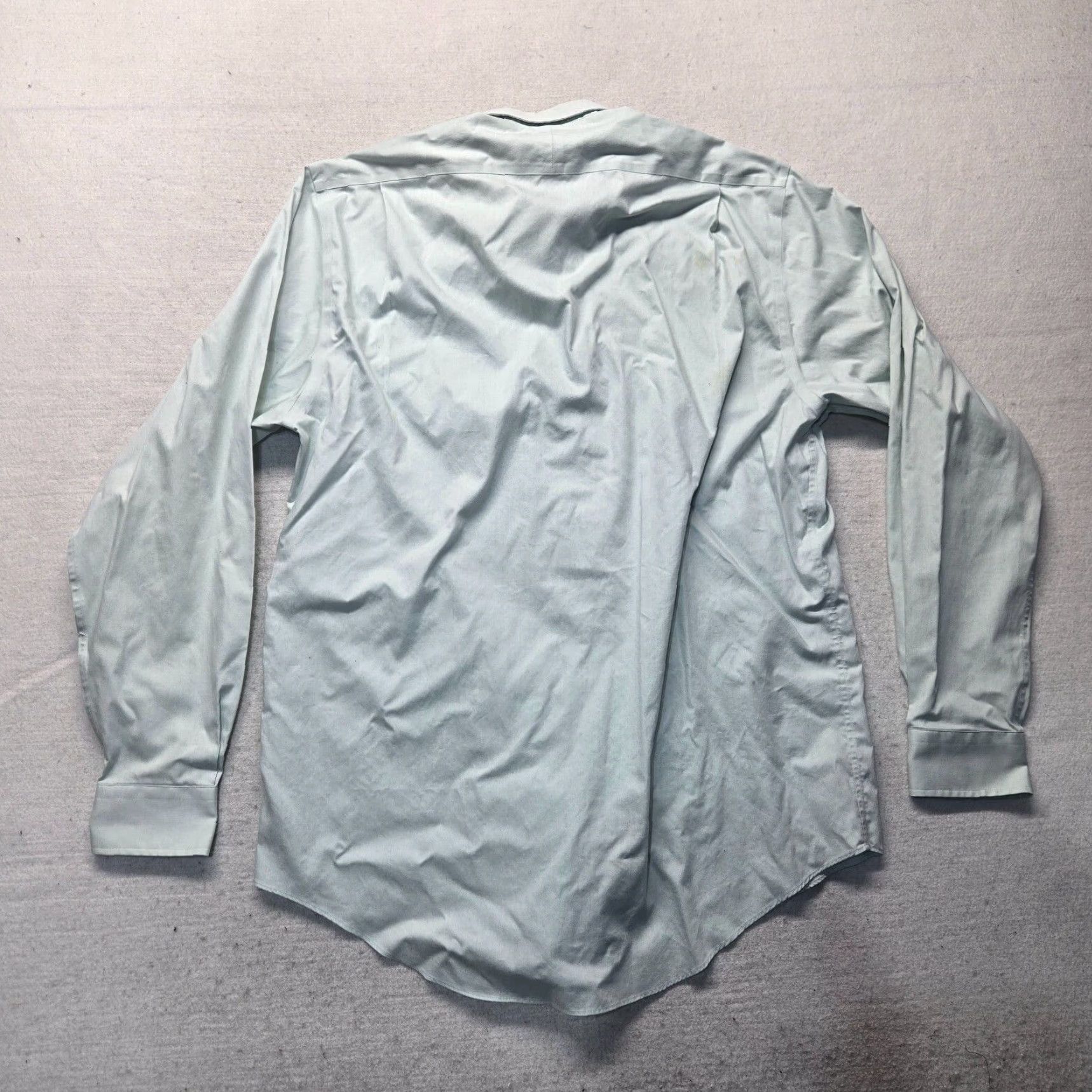 Lands' End Lands' End Men's Button-Up Shirt Long Sleeve Solid Blue Size 16.5 Big & Tall Business Casual Size US L / EU 52-54 / 3 - 7 Thumbnail