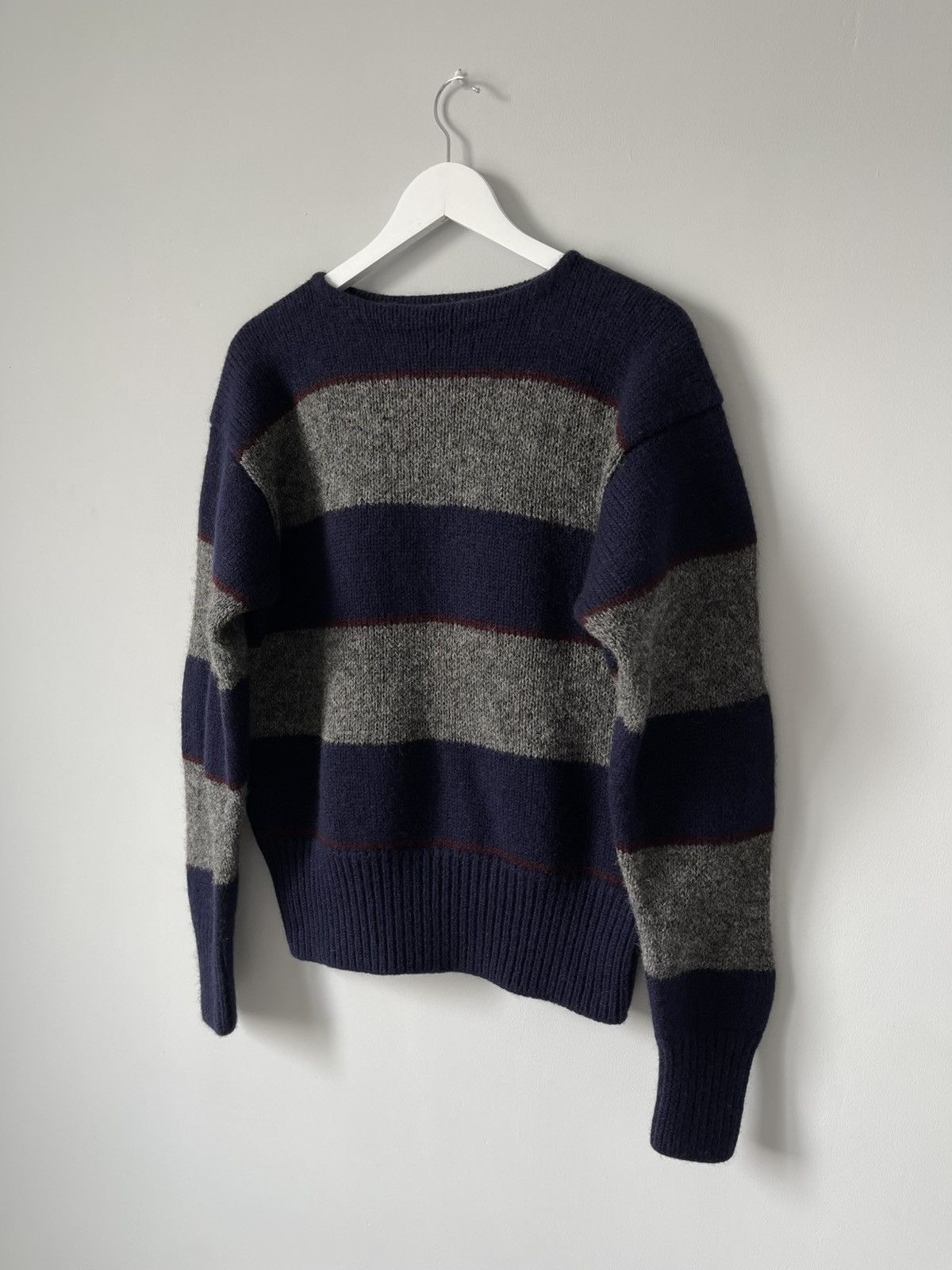 Polo Ralph Lauren 90's Polo Ralph Lauren Striped Cable Knitted Wool Sweater Size US M / EU 48-50 / 2 - 2 Thumbnail