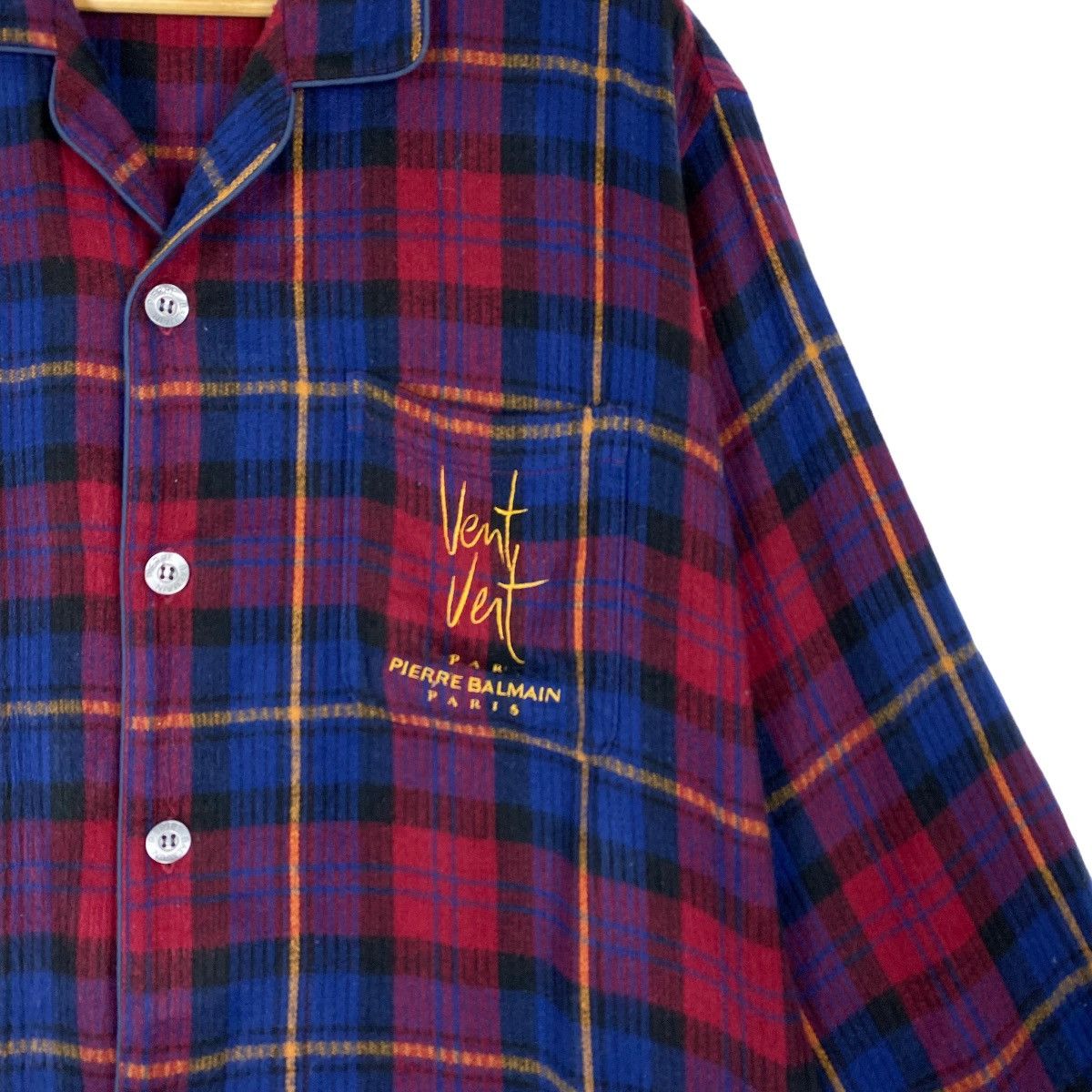 Japanese Brand Pierre Balmain Vent Tartan Pyjmas Sleepwear Shirt Size US L / EU 52-54 / 3 - 5 Thumbnail