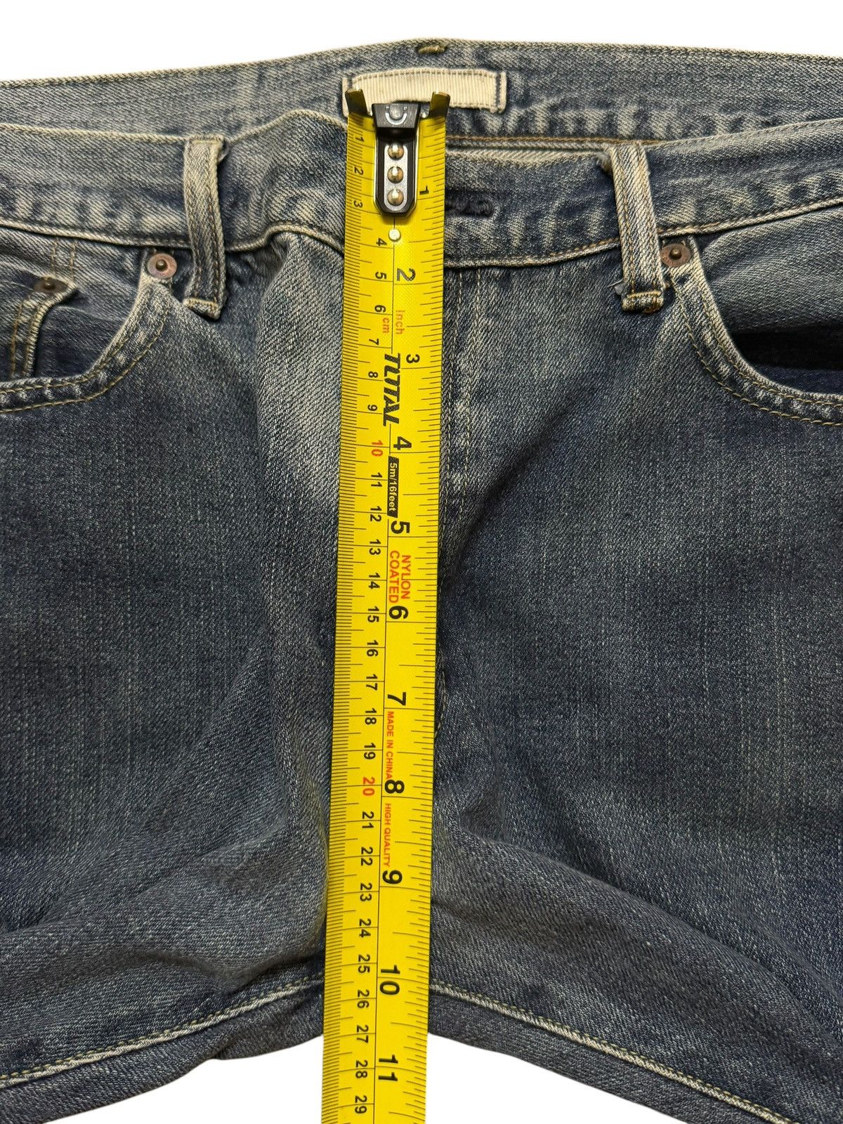 Uniqlo Vintage Y2K Japan Uniqlo Selvegde Faded Distress Loose Fit Size US 34 / EU 50 - 13 Thumbnail
