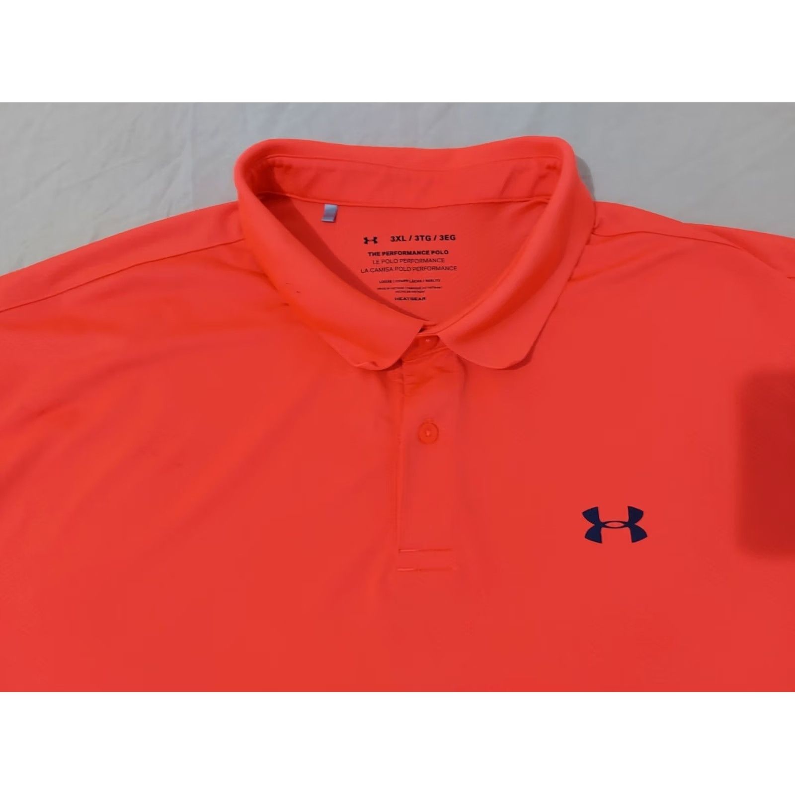 Under Armour Mens Orange Under Armour Polo Shirt 3XL Athletic Golf Size US XXL / EU 58 / 5 - 2 Thumbnail