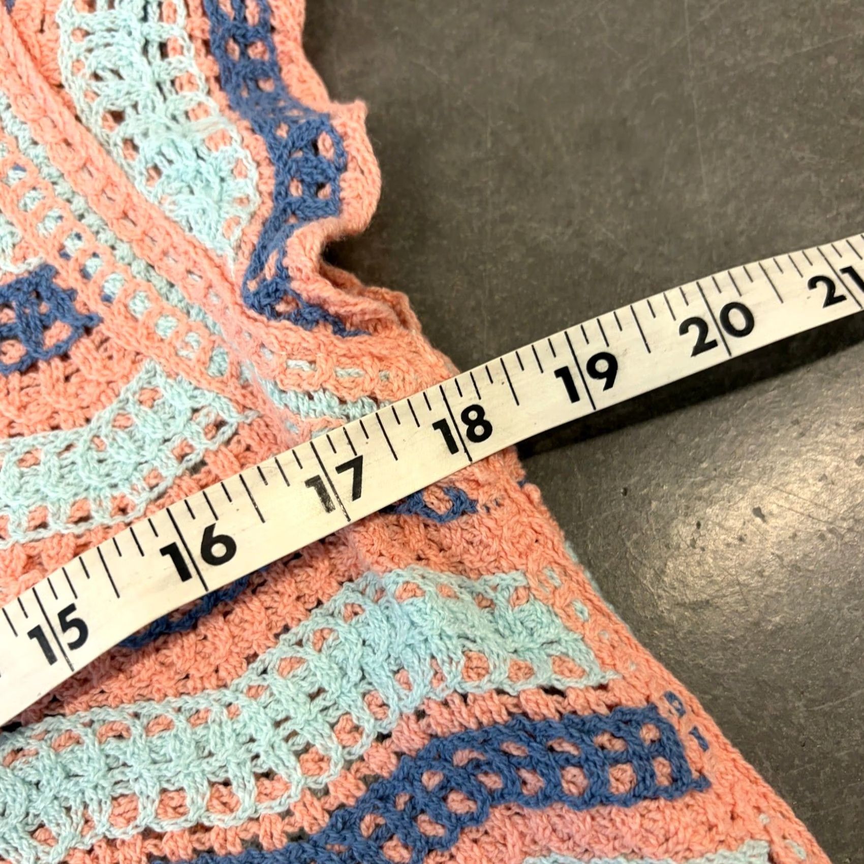 Vintage VINTAGE Y2K Salmon Purple Stripe Summer Crochet Knit Women's Tank Top XL Pink Stripe Tank Top Womens XL Size XL / US 12-14 / IT 48-50 - 4 Thumbnail