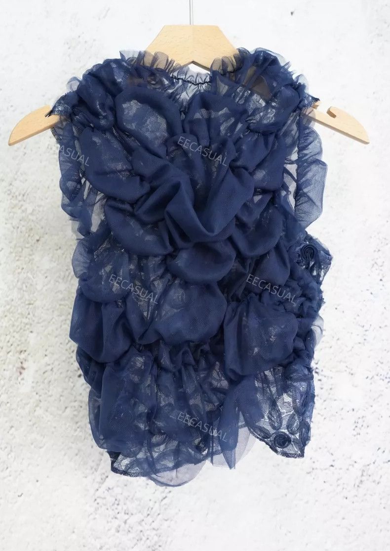 Comme des Garcons Comme Des Garcons Three-dimensional lace tulle flower blou Size M / US 6-8 / IT 42-44 - 6 Thumbnail