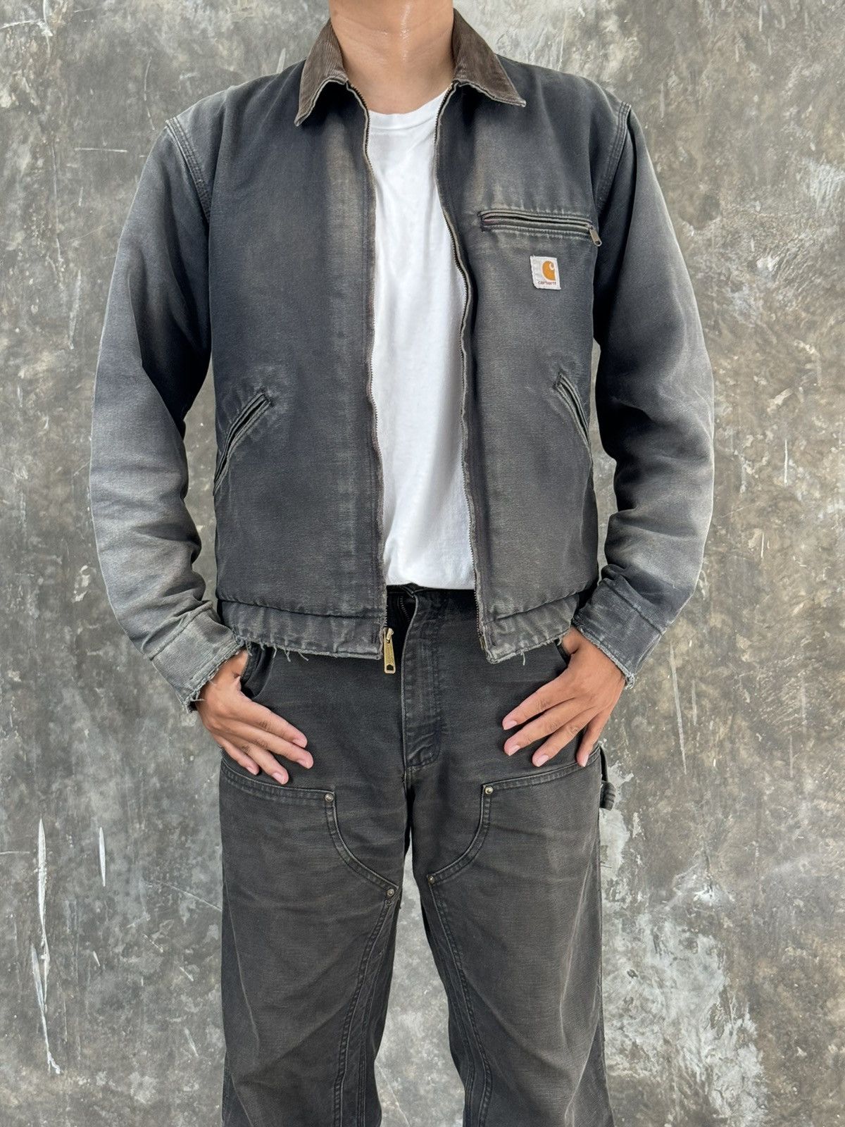 Carhartt VINTAGE BLACK FADED CARHARTT DETROIT JACKET Size US M / EU 48-50 / 2 - 1 Thumbnail