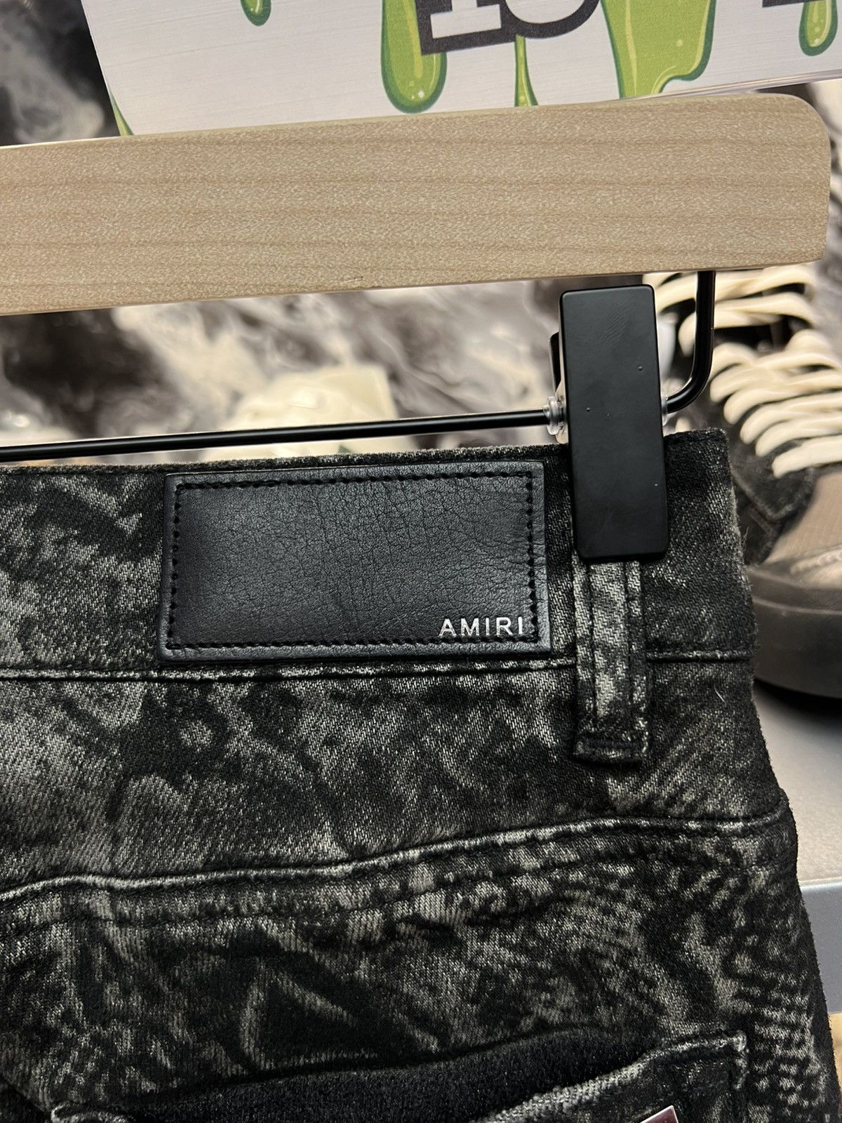 Amiri Amiri Skinny Fit Distressed Snake Print Jeans Size US 29 - 10 Thumbnail