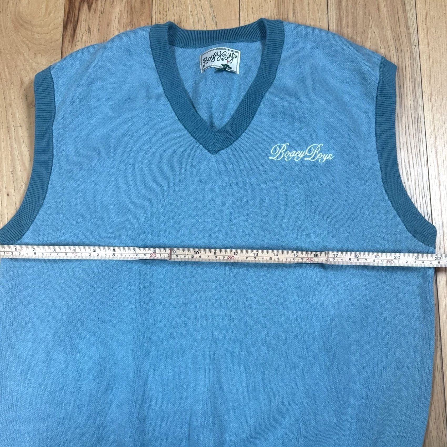 Vintage Bogey Boys Sweater Vest Mens XL Blue V Neck Preppy Golf Soft Cinched Waist NWOT Size US XL / EU 56 / 4 - 5 Thumbnail