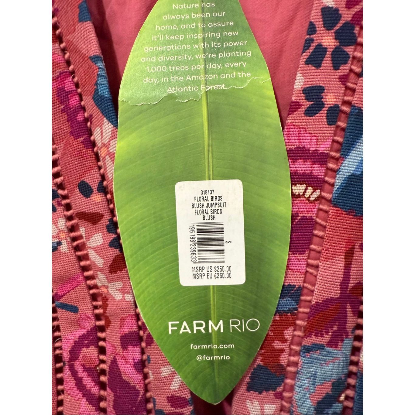 Farm Rio Farm Rio NWT no belt floral jumpsuit sz S Size US 26 / EU 42 - 4 Thumbnail
