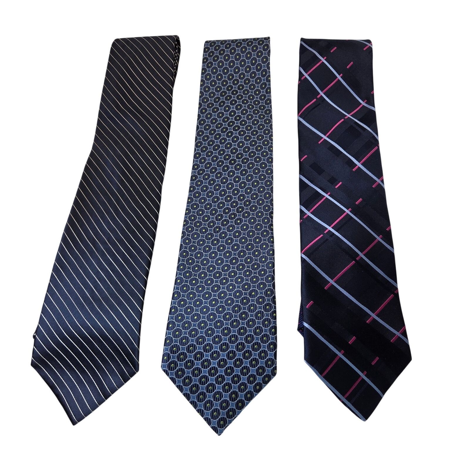 Tommy Hilfiger Tommy Hilfiger Silk Tie Lot Navy Blue USA 3.75 Contrast Tips Size ONE SIZE - 2 Thumbnail