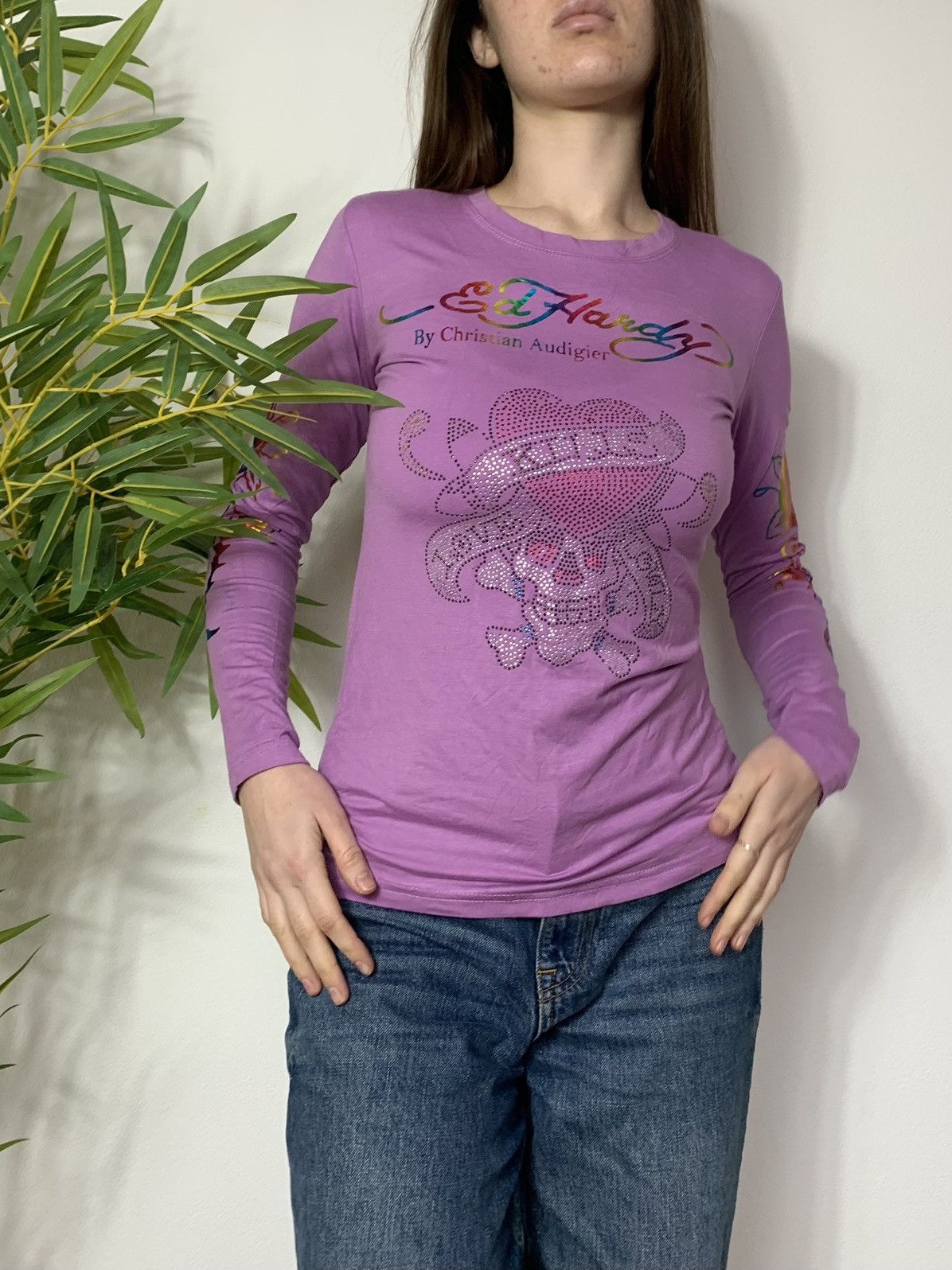 Christian Audigier VINTAGE ED HARDY BY CHRISTIAN AUDIGIER LGBT STYLE LONGSLEEVE Size L / US 10 / IT 46 - 7 Thumbnail