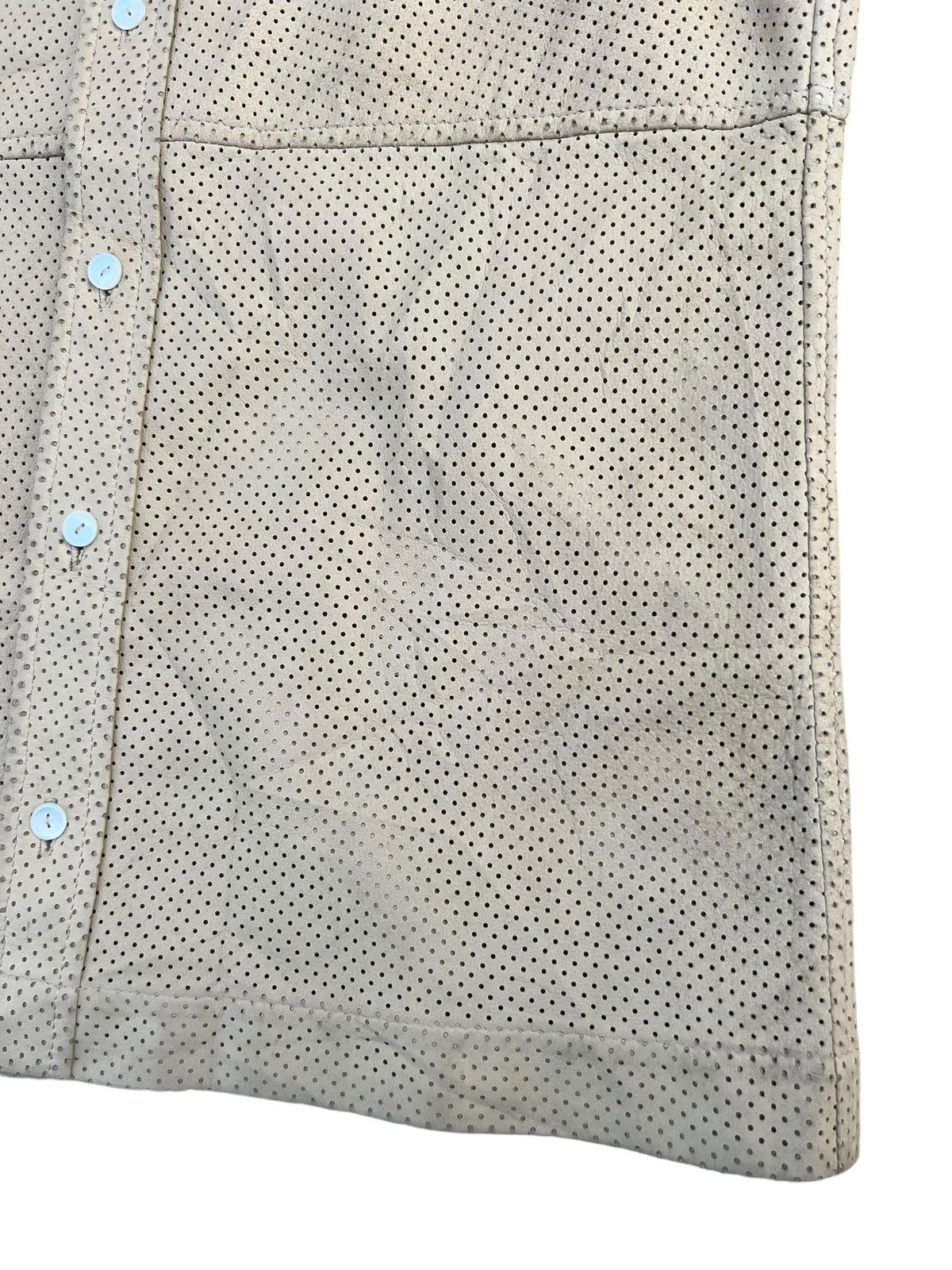 Katharine Hamnett London Vintage KHL Sheepskin Mesh Leather Shirt Sleeveless Size US S / EU 44-46 / 1 - 11 Thumbnail