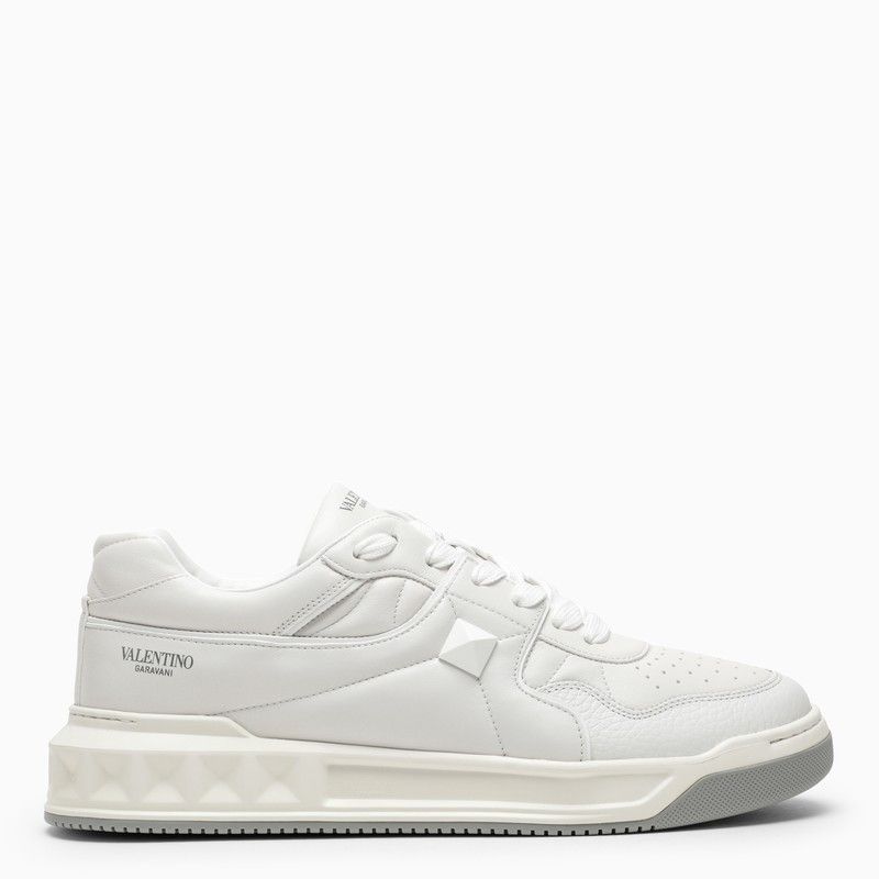 image of Valentino Garavani One Stud XL White Leather Sneaker, Men's (Size 9)