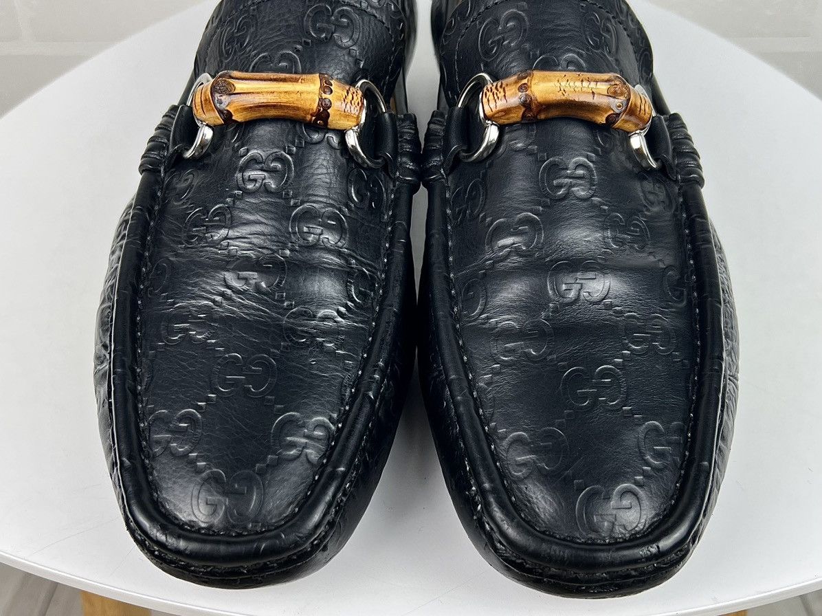 Gucci GUCCI Loafers Leather Shoes HORSEBIT Bamboo GG Monogram Logo Size US 8 / EU 41 - 8 Thumbnail
